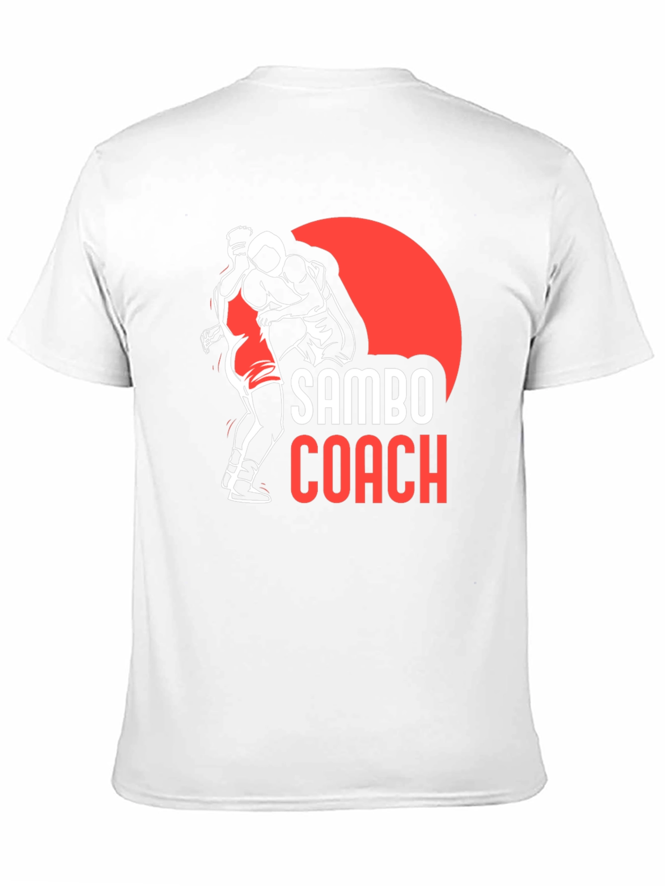 Sambo Coach Black T-Shirt: Wrestling Design