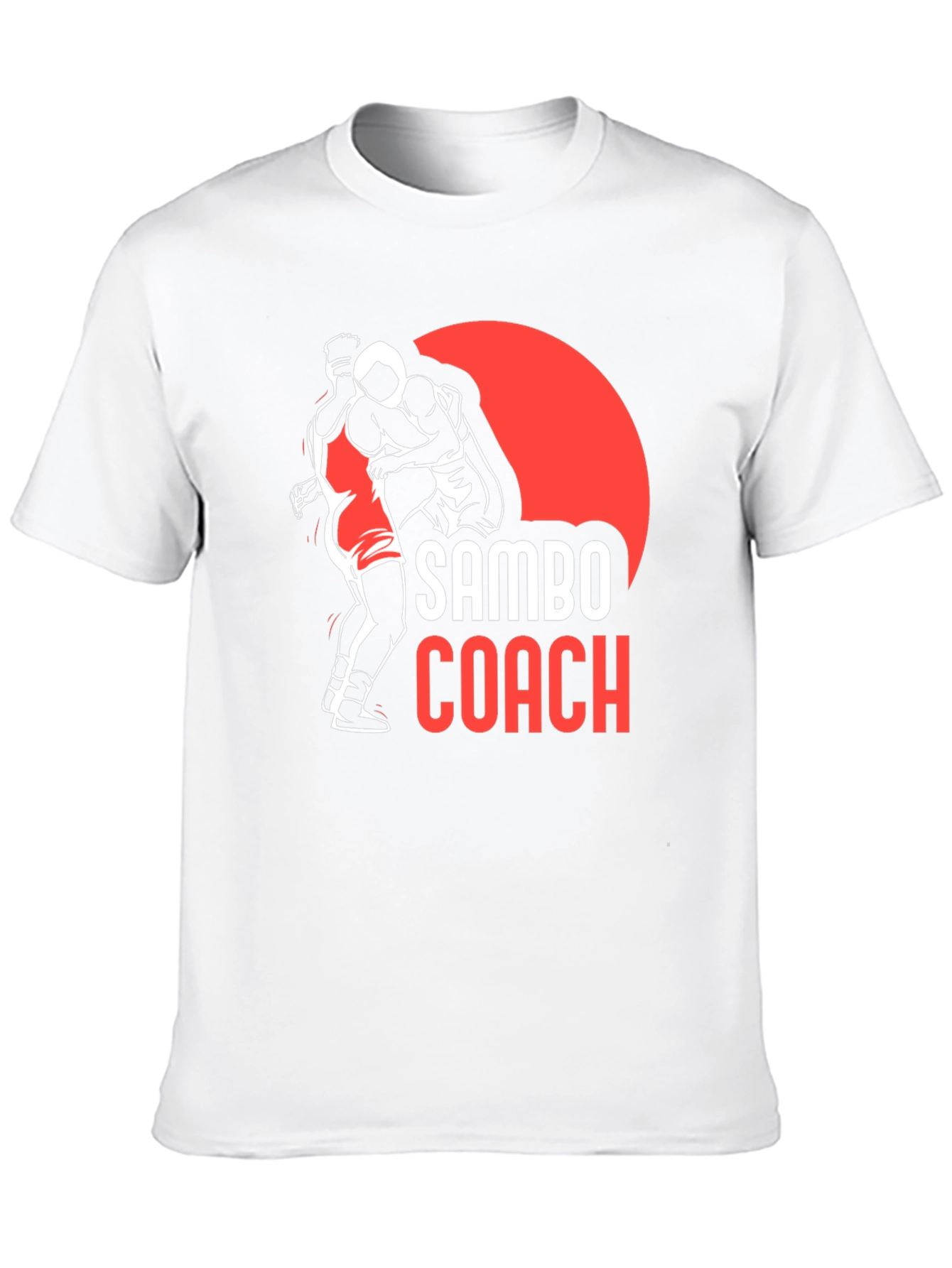 Sambo Coach Black T-Shirt: Wrestling Design