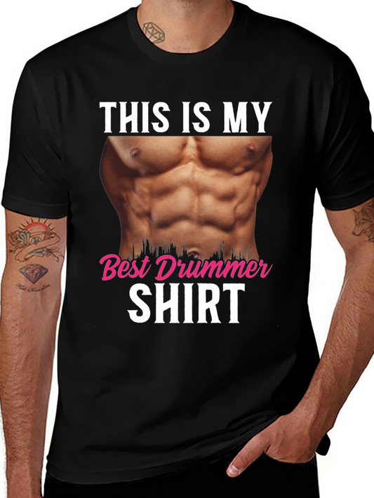 Funny Drummer T-Shirt - Abs Humor Tee