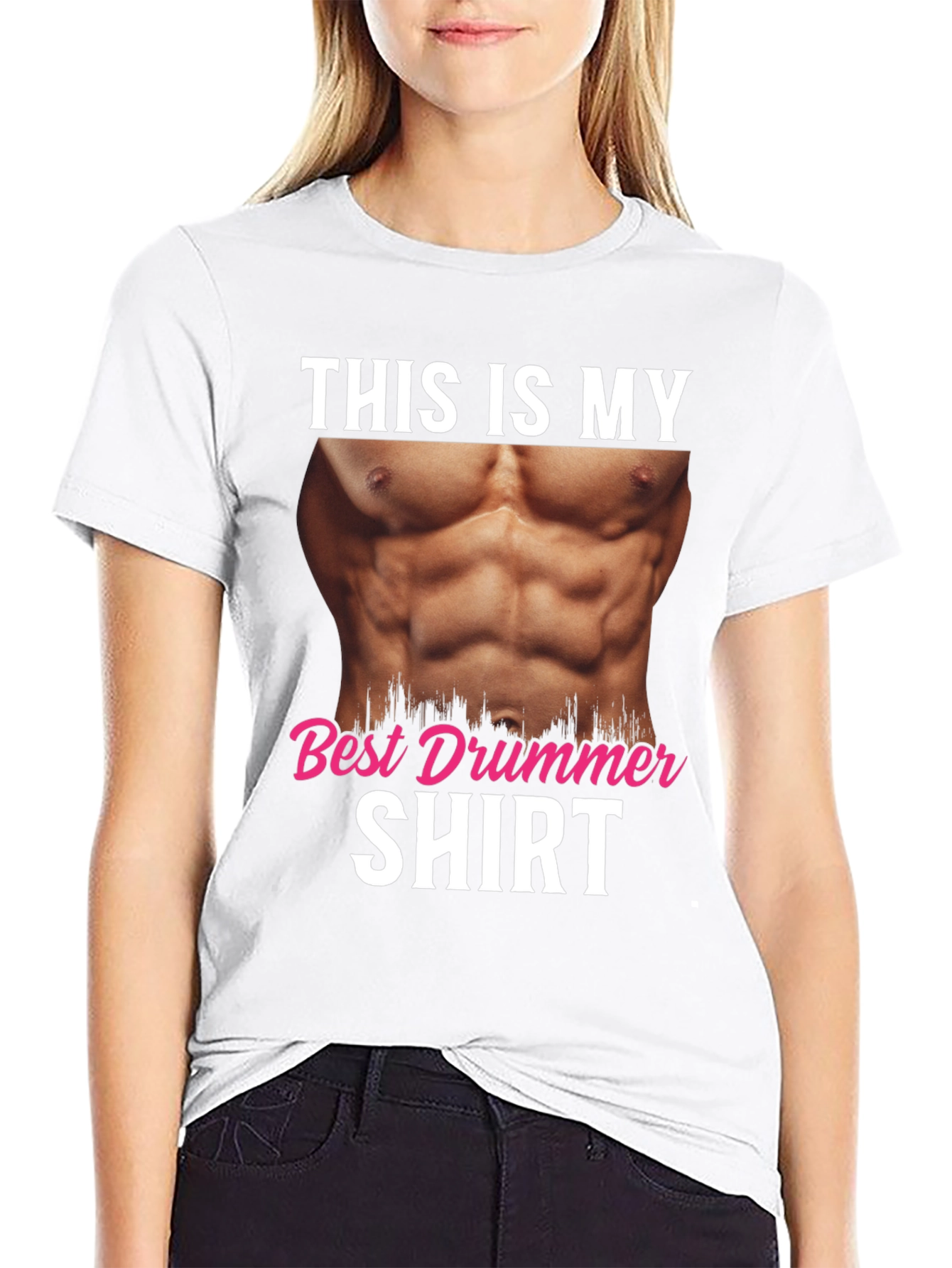 Funny Drummer T-Shirt - Abs Humor Tee
