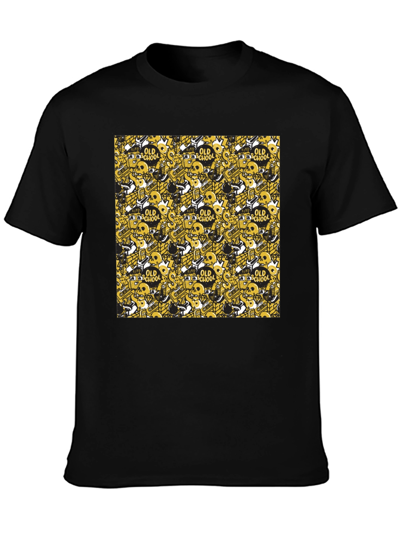 Old School Pattern Tee - Black