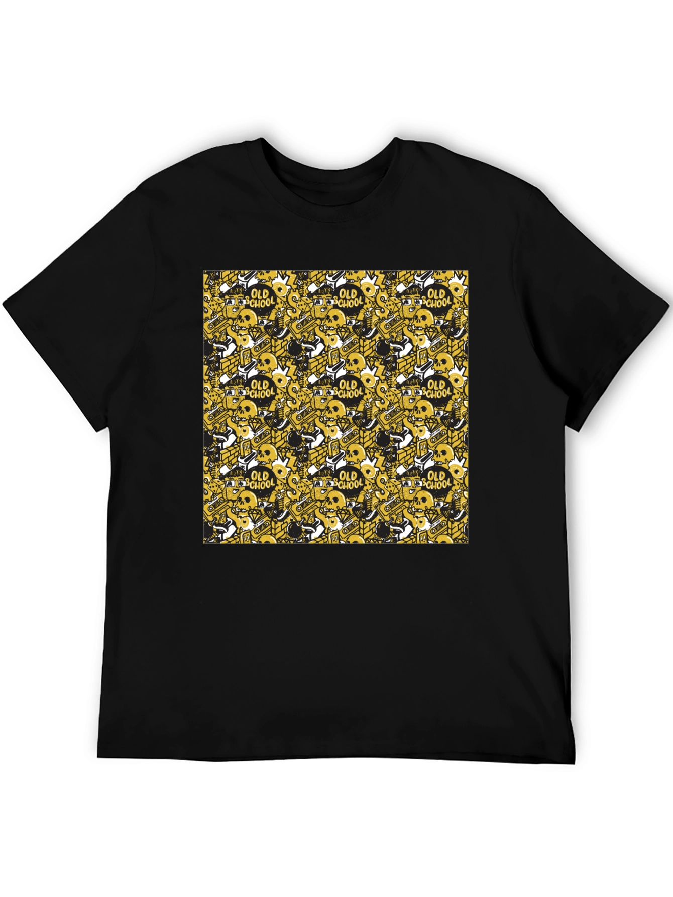 Old School Pattern Tee - Black