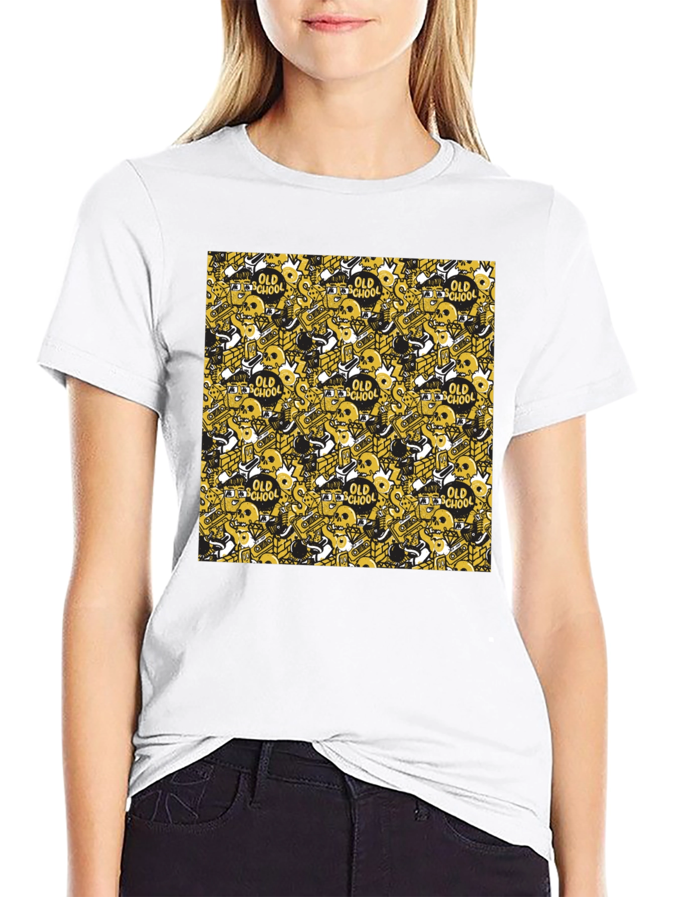 Old School Pattern Tee - Black