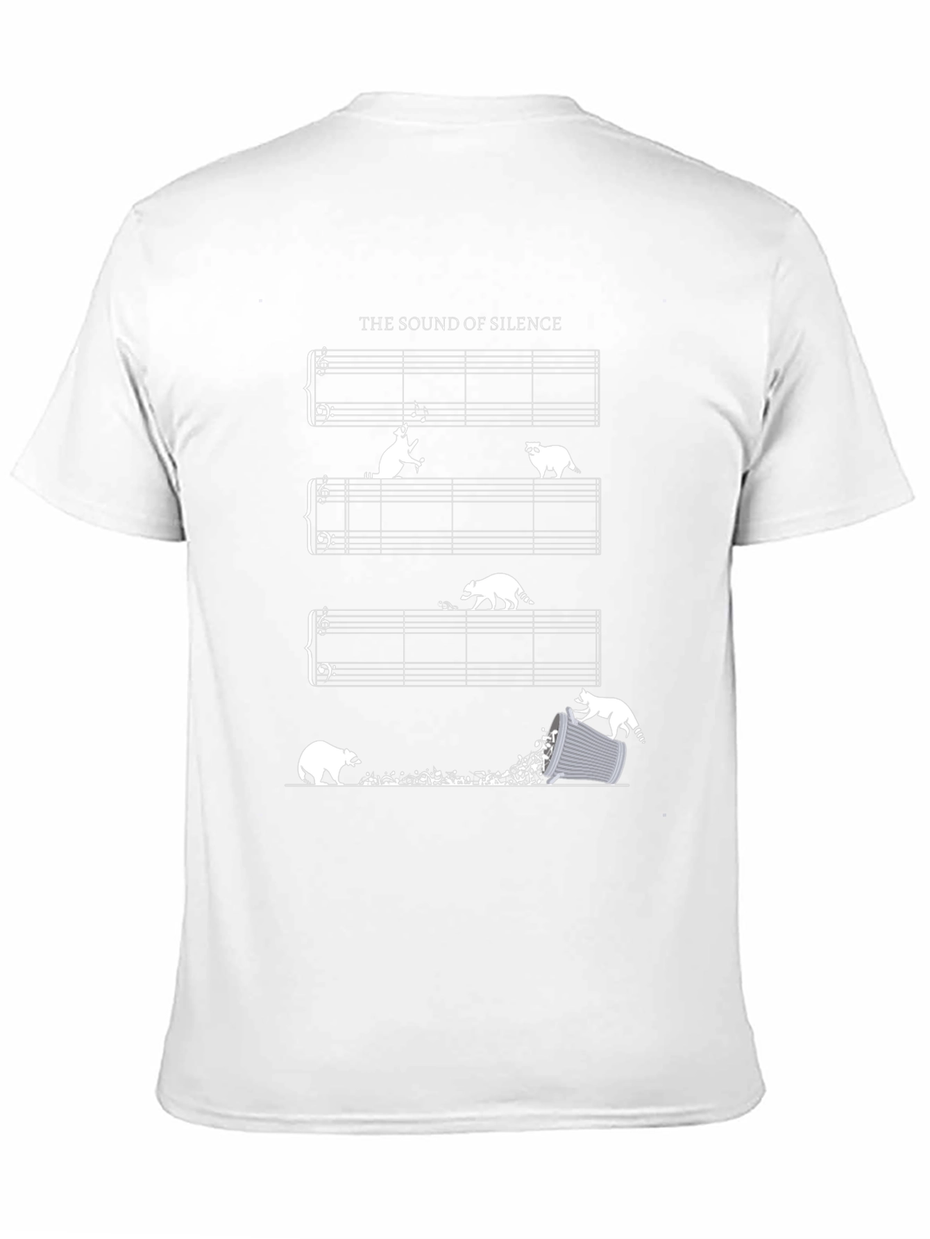 Sound of Silence Raccoon Music T-Shirt