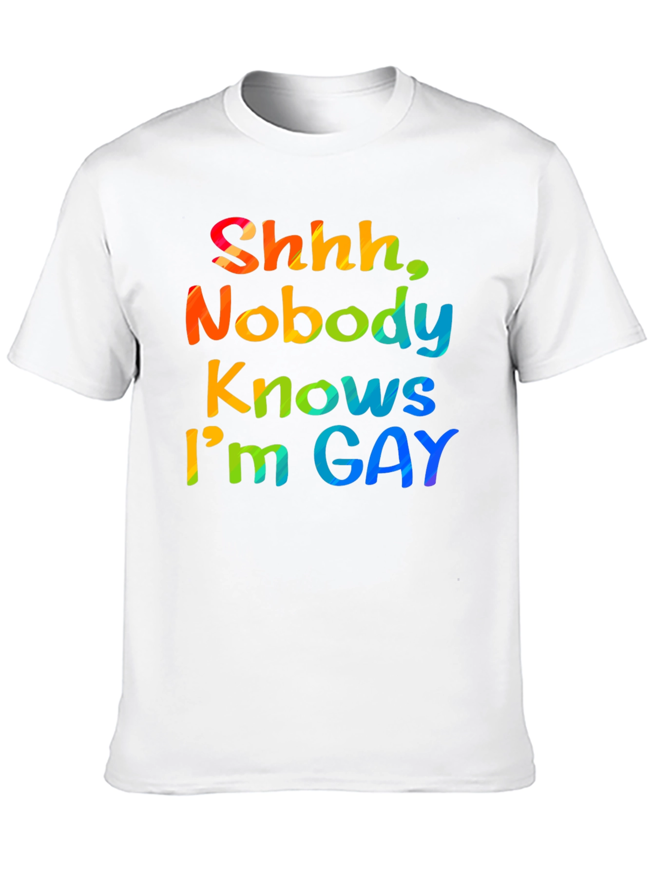 Shhh Nobody Knows Im Gay T-Shirt