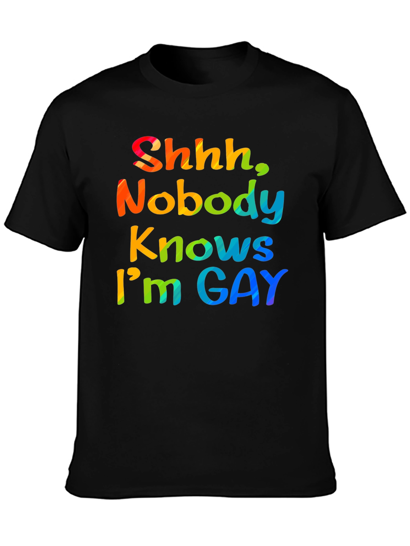 Shhh Nobody Knows Im Gay T-Shirt