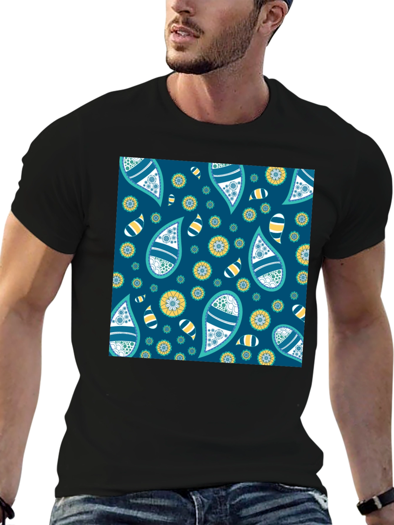 Paisley Pattern T-Shirt: Stylish Casual Wear