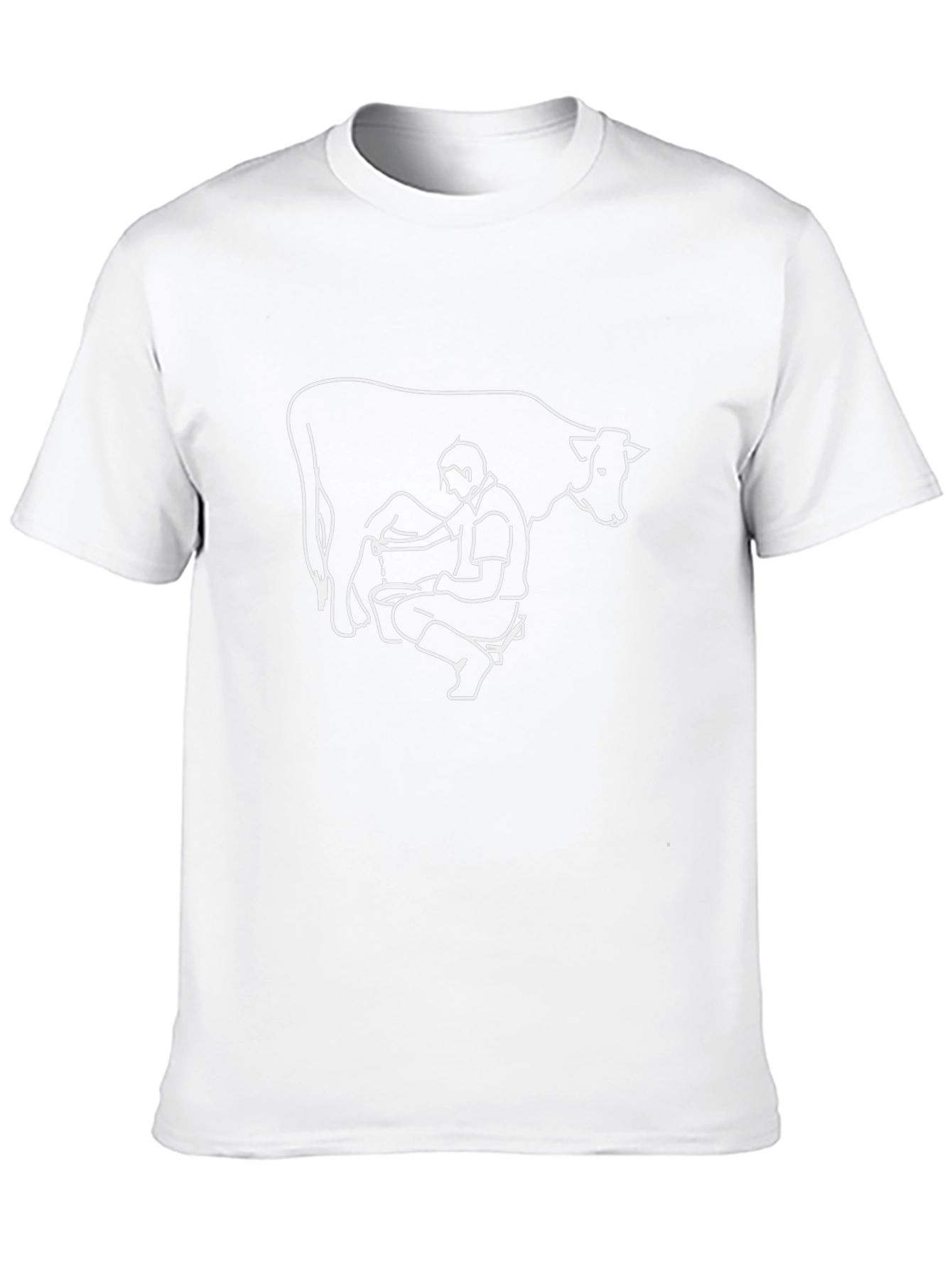 Milking Cow Graphic Tee - Black Comfort Fit