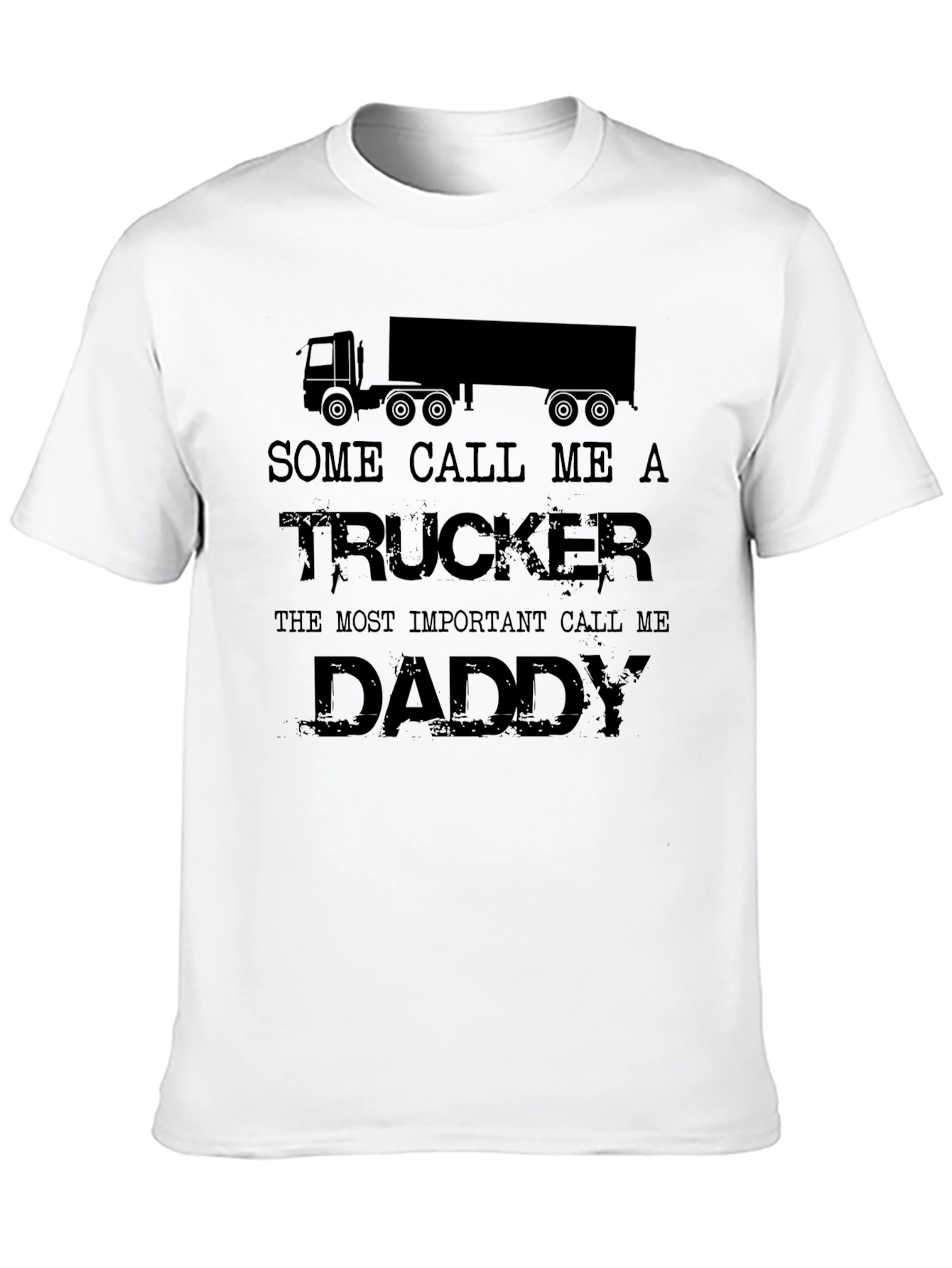 Trucker Daddy T-Shirt - Mens Black Graphic Tee