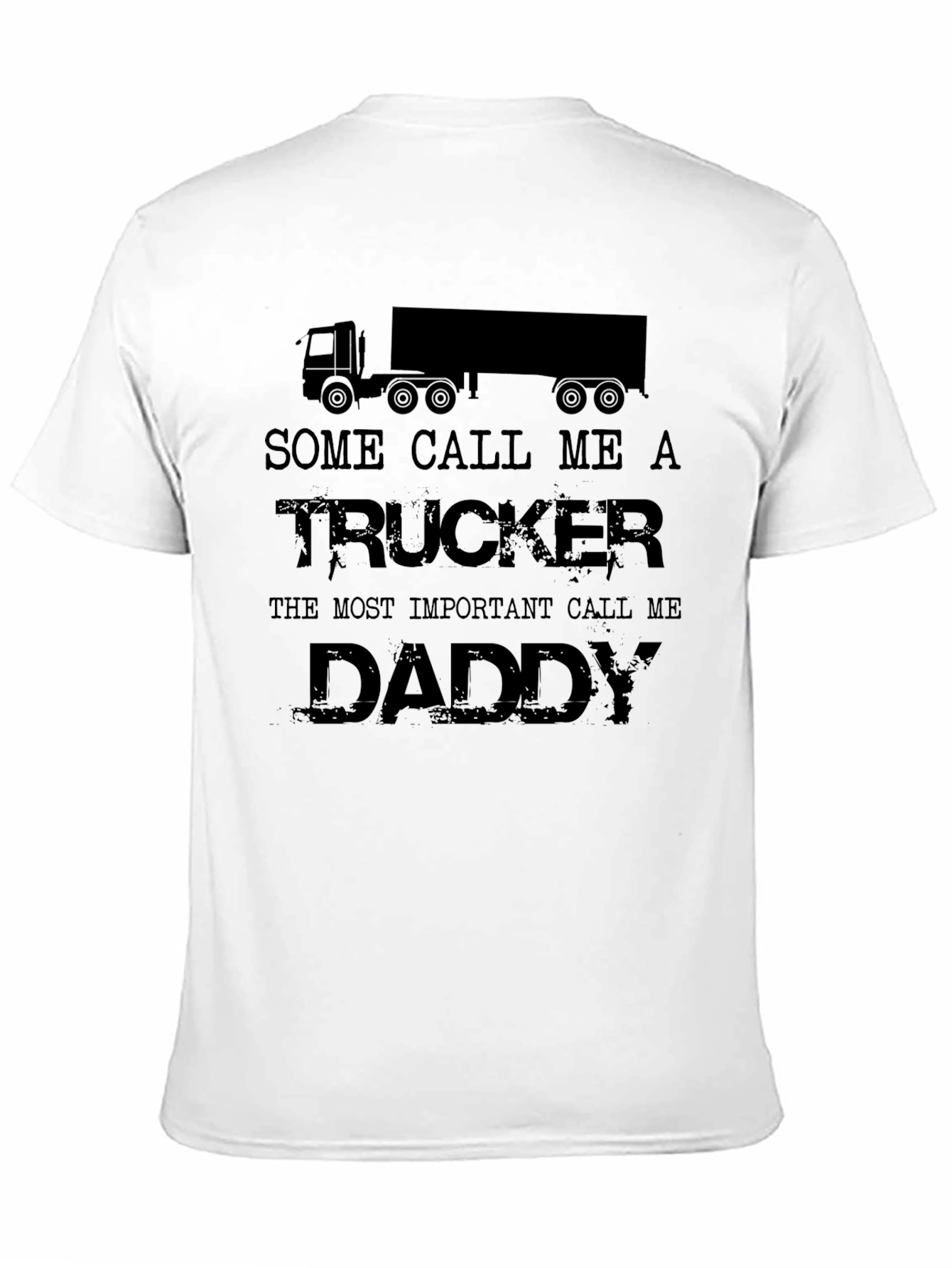 Trucker Daddy T-Shirt - Mens Black Graphic Tee