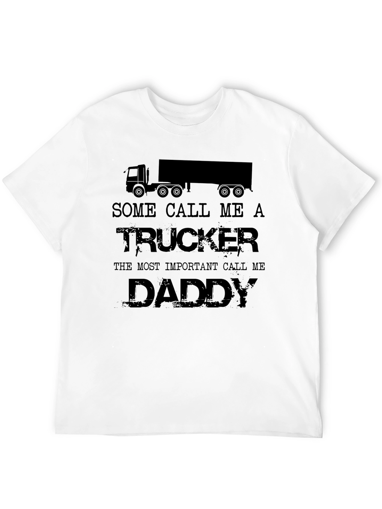 Trucker Daddy T-Shirt - Mens Black Graphic Tee