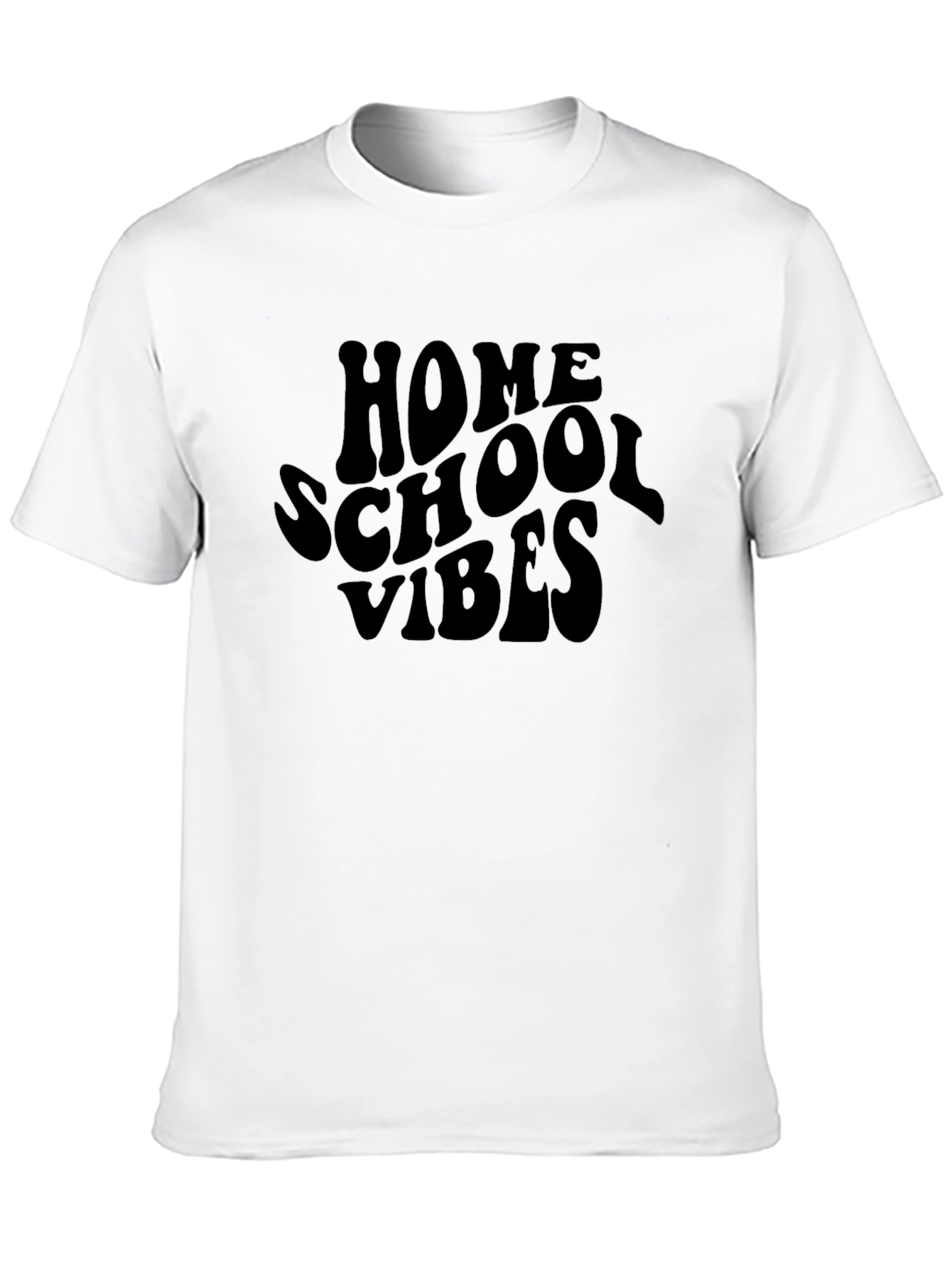 Home School Vibes Black Graphic Tee