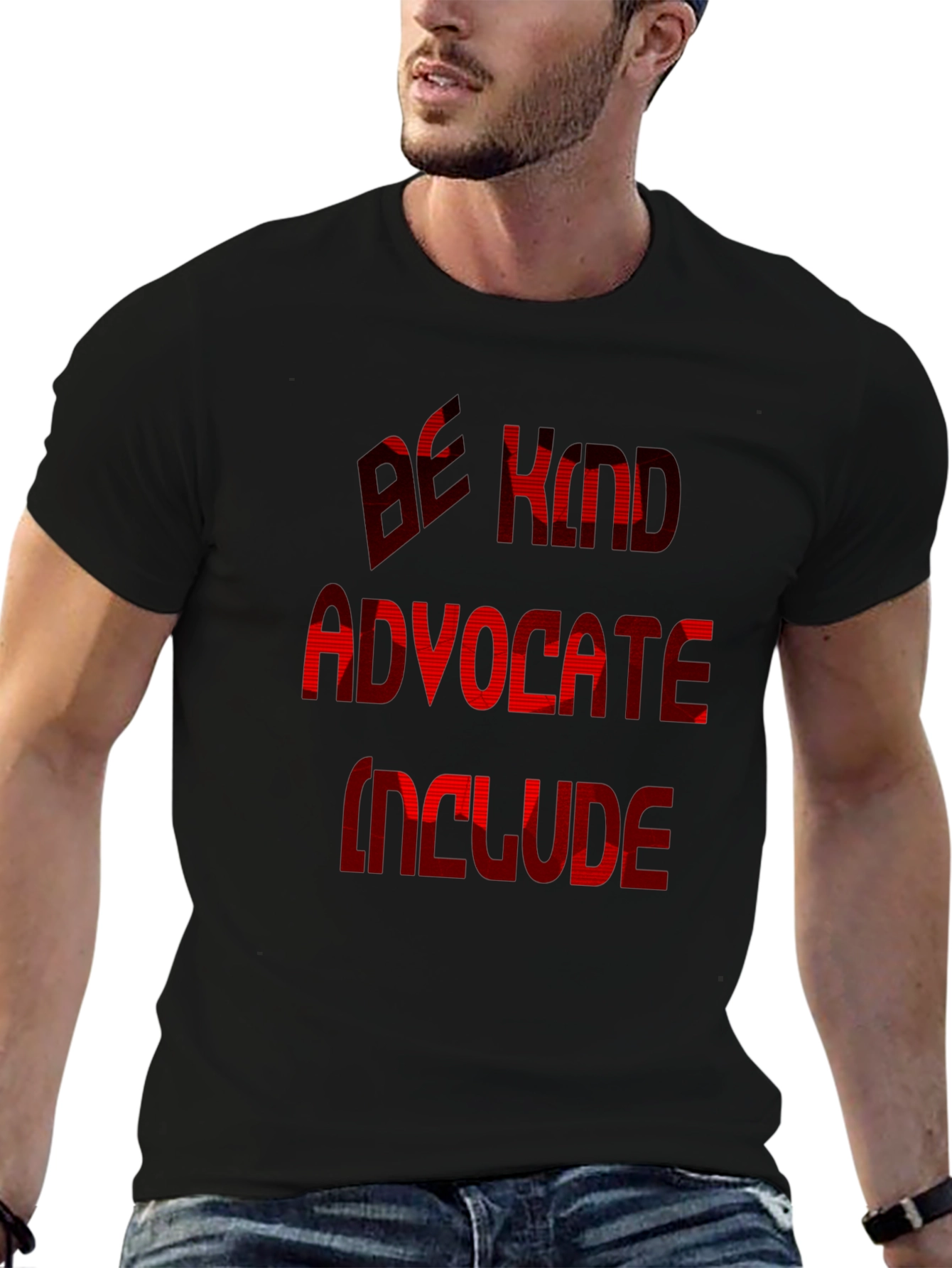 Be Kind Advocate Include Black Graphic T-Shirt