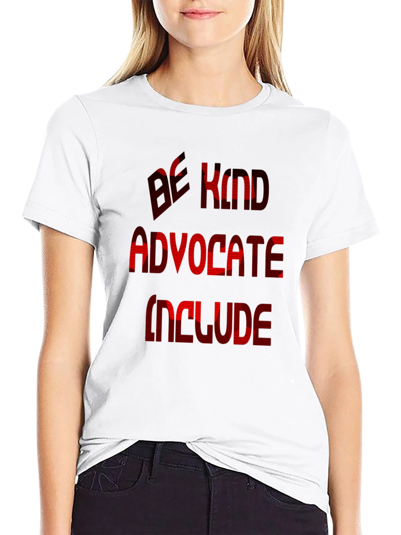 Be Kind Advocate Include Black Graphic T-Shirt