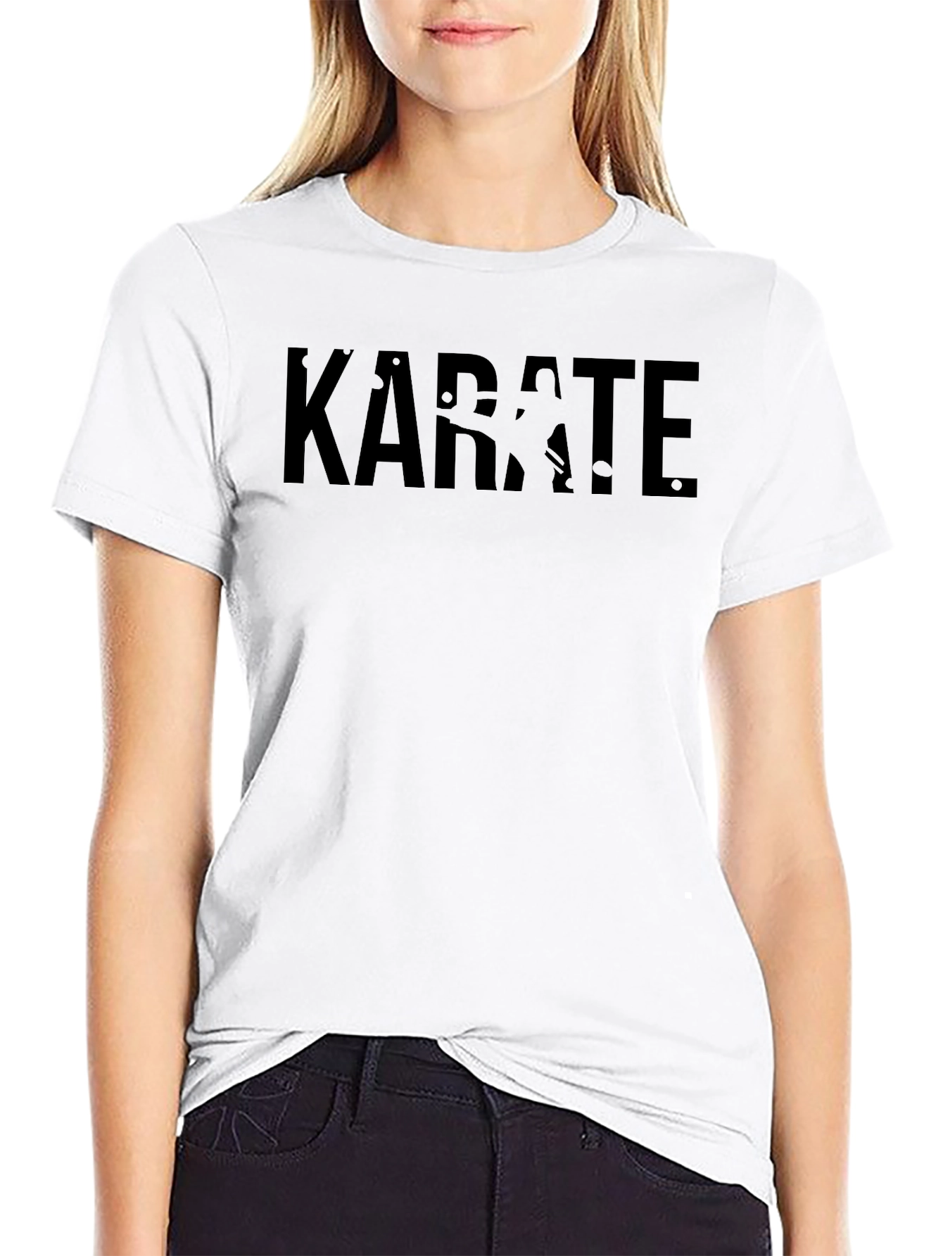 Karate Kick Graphic T-Shirt - Black