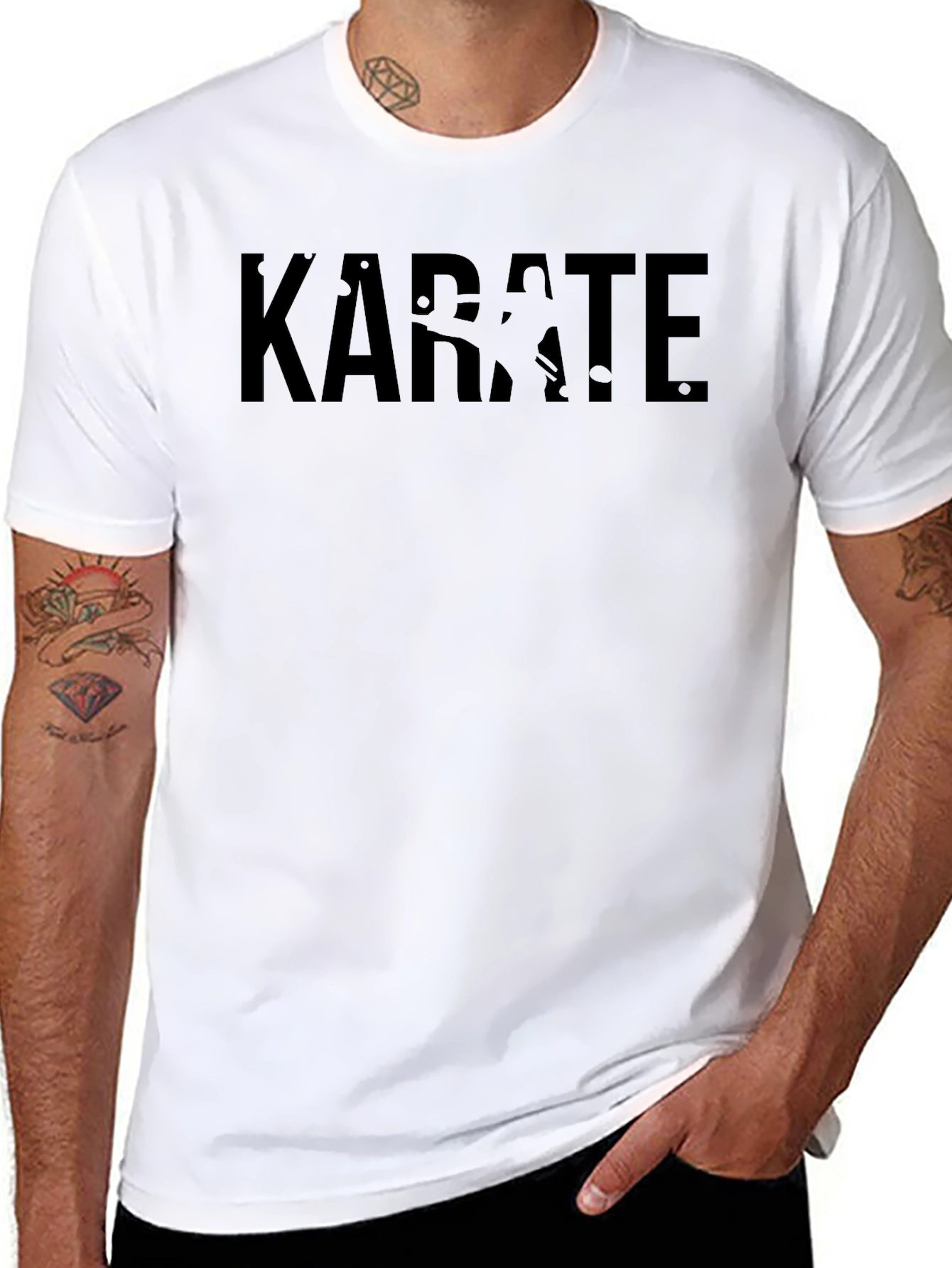 Karate Kick Graphic T-Shirt - Black