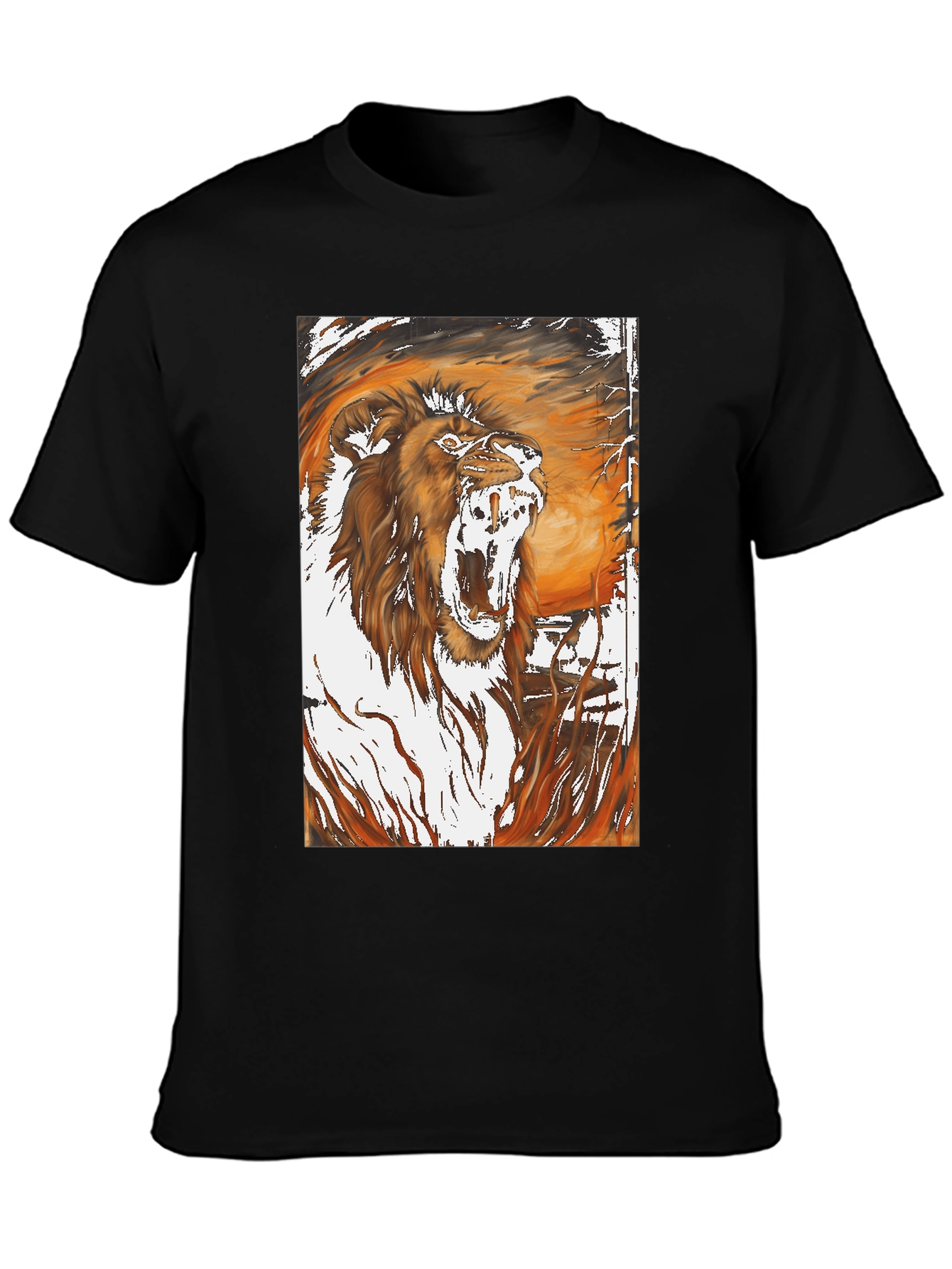 Roaring Lion Graphic Print T-Shirt