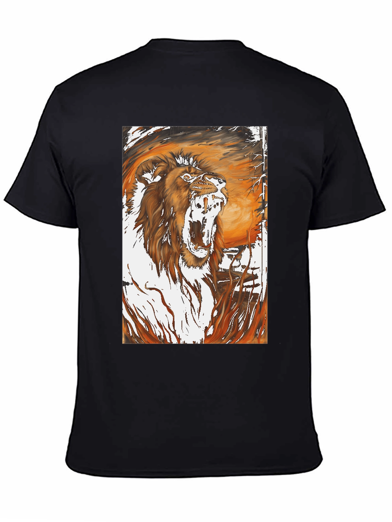 Roaring Lion Graphic Print T-Shirt
