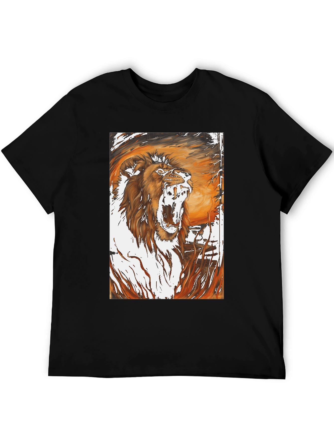 Roaring Lion Graphic Print T-Shirt