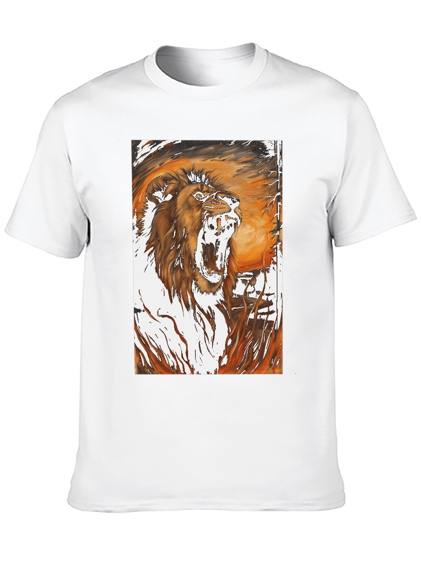 Roaring Lion Graphic Print T-Shirt