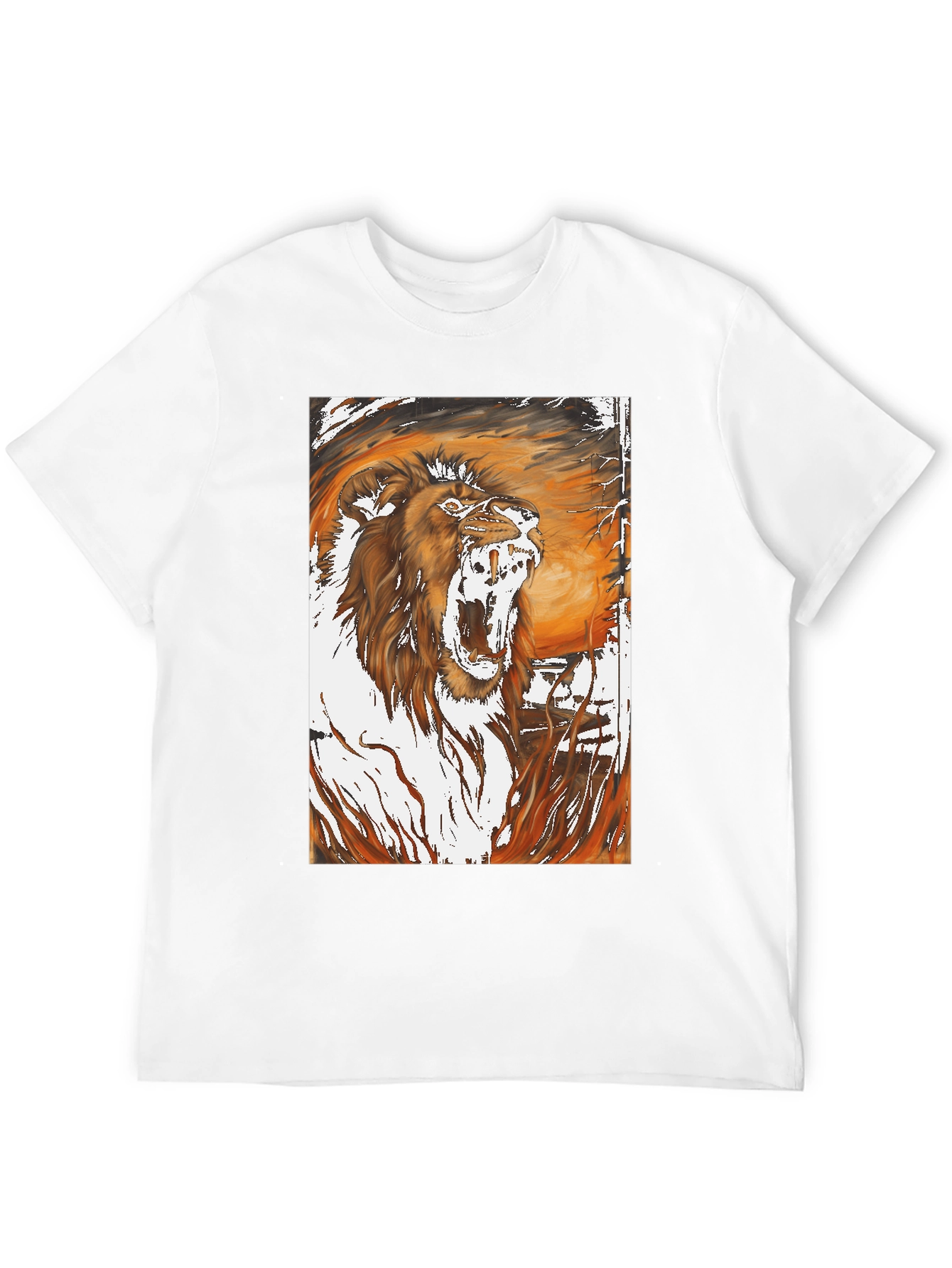 Roaring Lion Graphic Print T-Shirt
