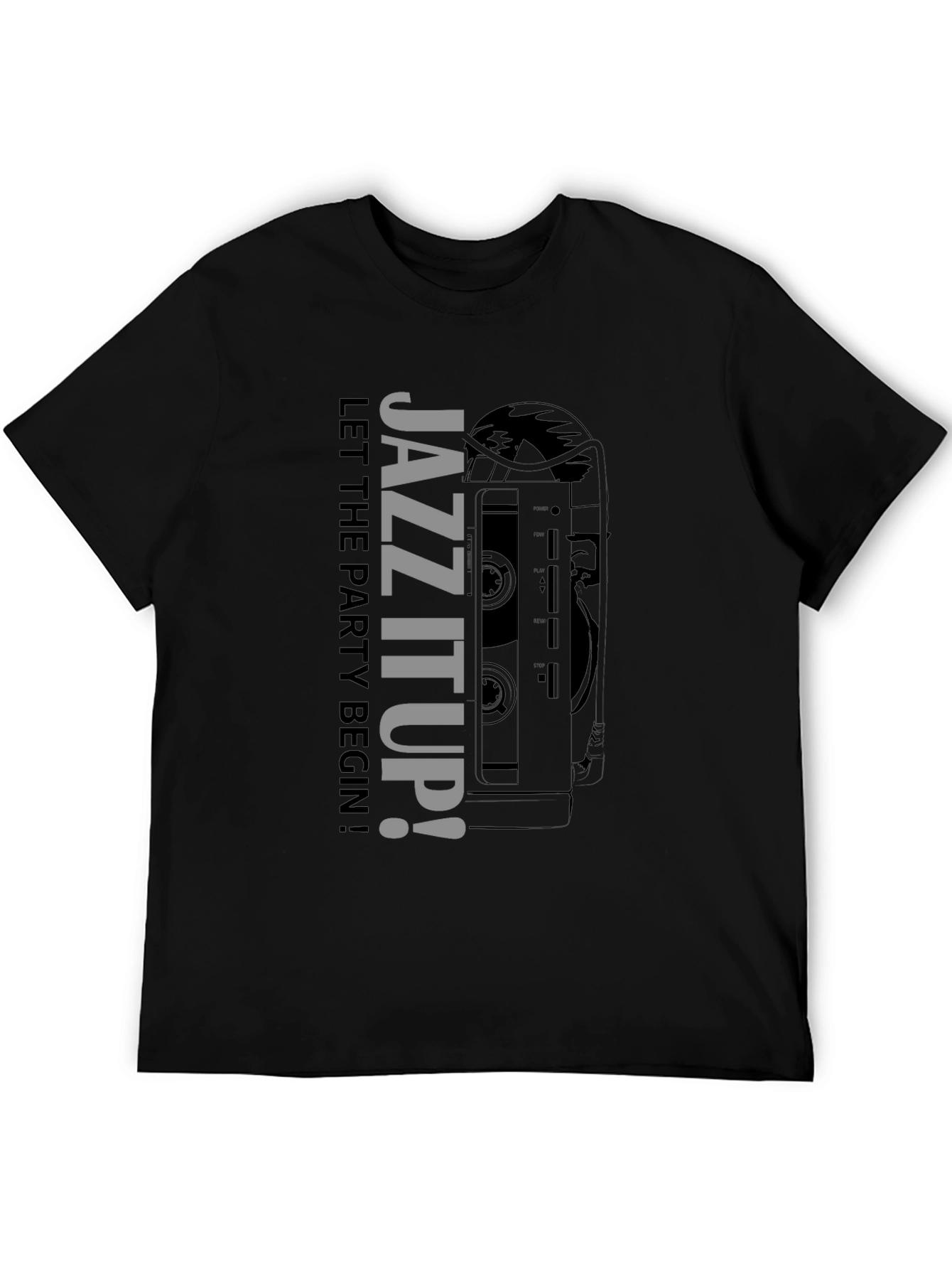 Jazz It Up! Graphic Print Crew Neck T-Shirt