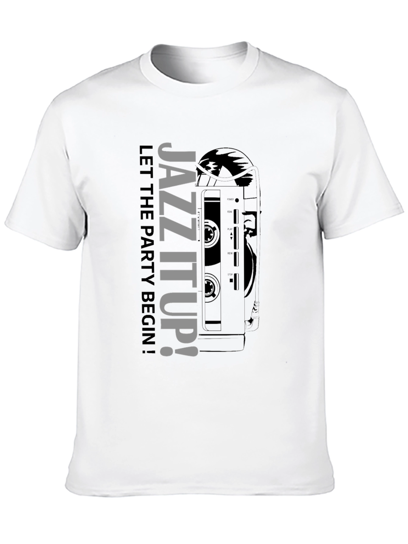 Jazz It Up! Graphic Print Crew Neck T-Shirt