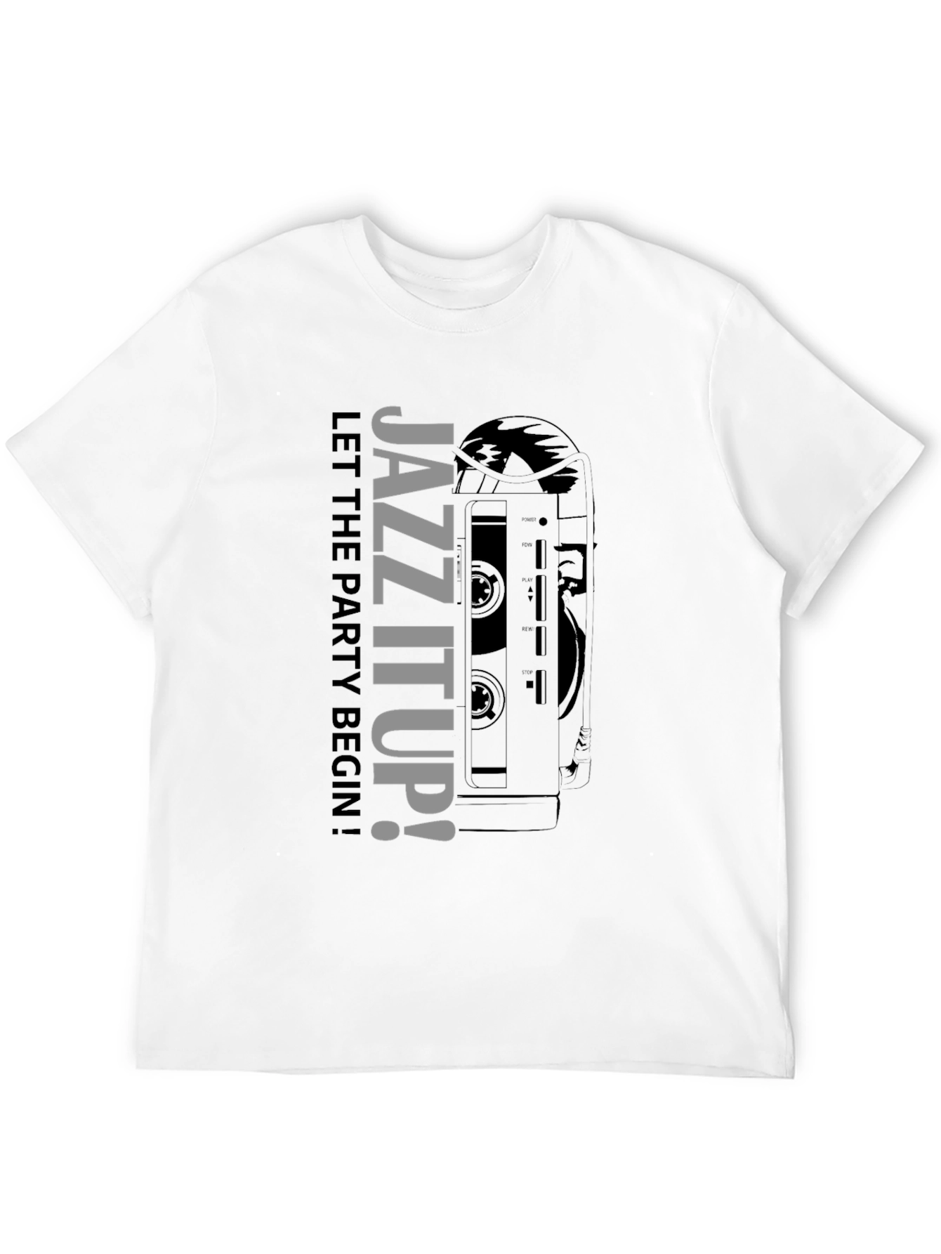 Jazz It Up! Graphic Print Crew Neck T-Shirt