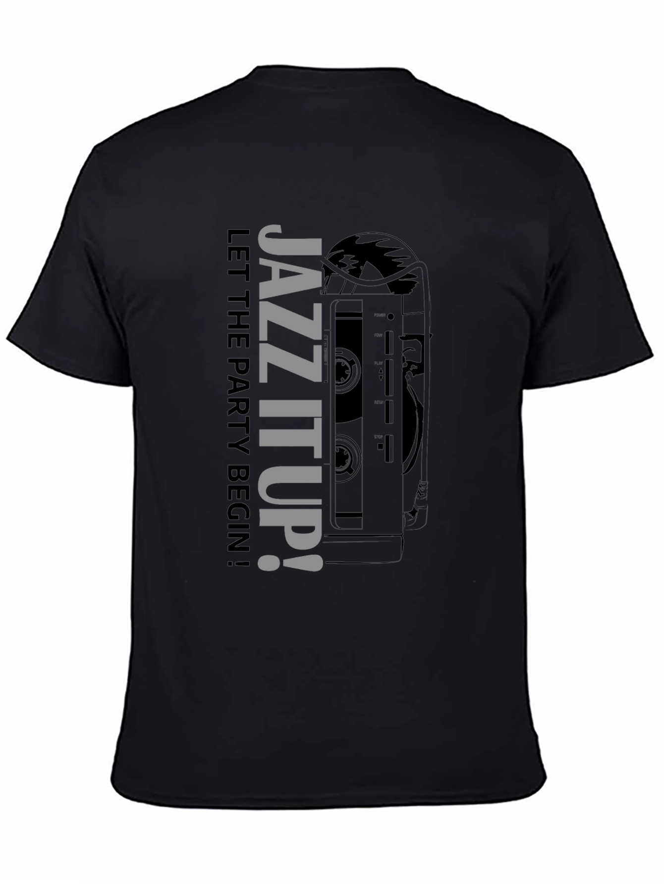 Jazz It Up! Graphic Print Crew Neck T-Shirt
