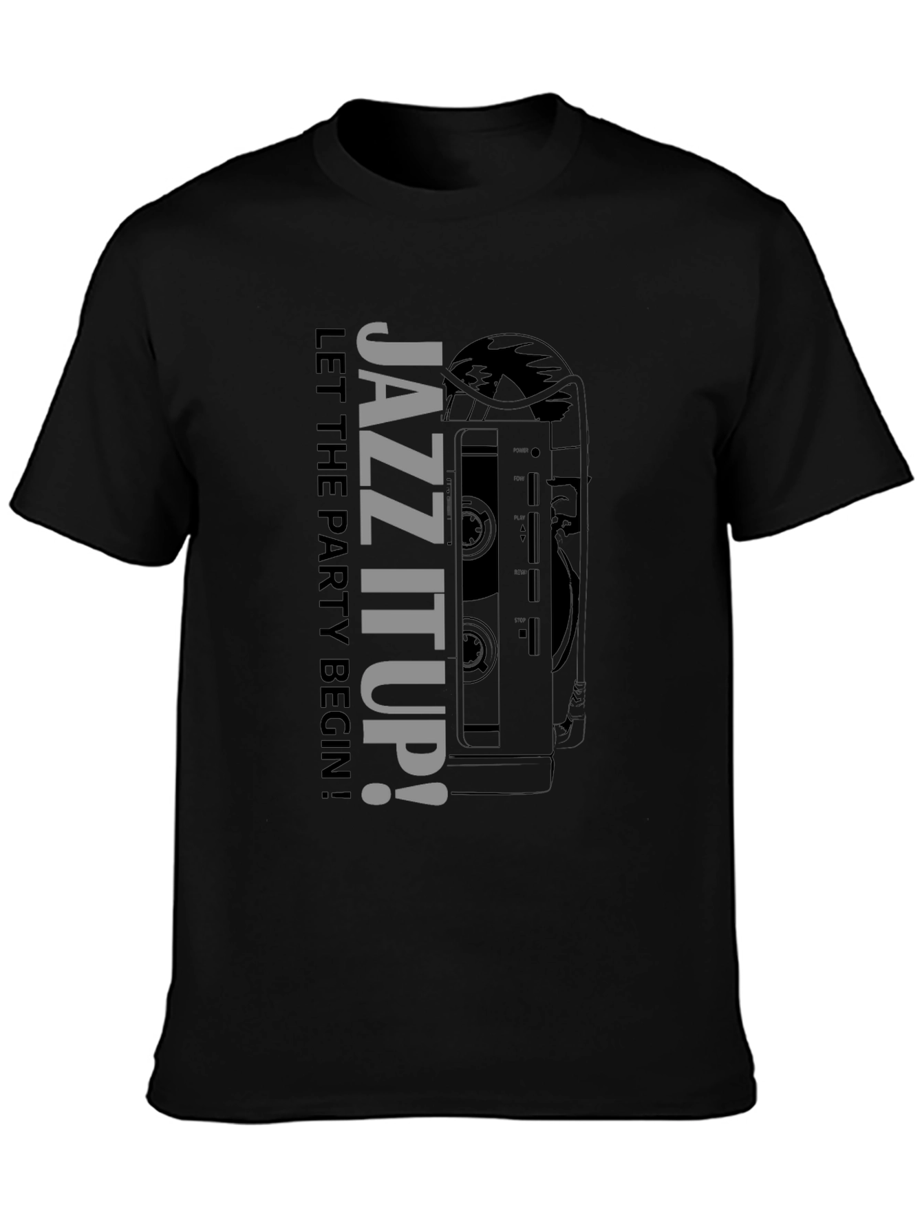 Jazz It Up! Graphic Print Crew Neck T-Shirt