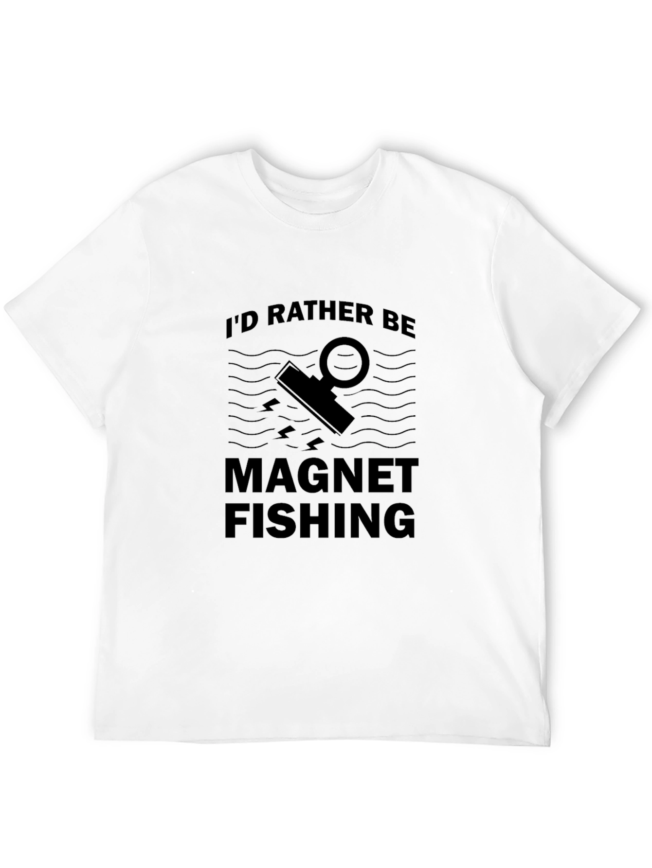 Magnet Fishing Graphic Tee - Black Cotton