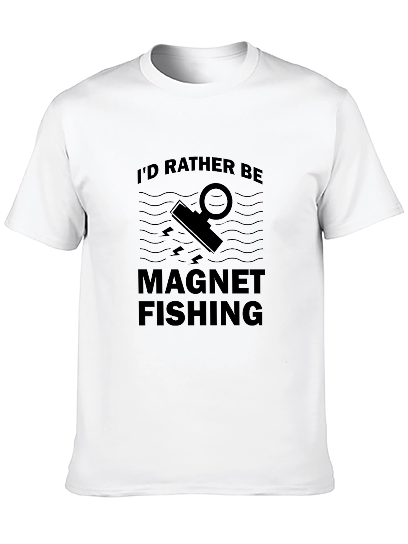 Magnet Fishing Graphic Tee - Black Cotton