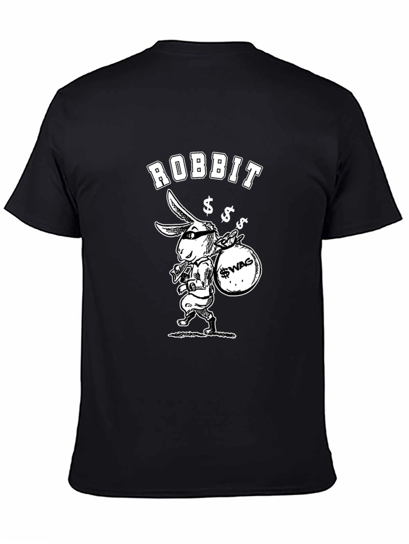Robbit Swag Graphic T-Shirt - Black