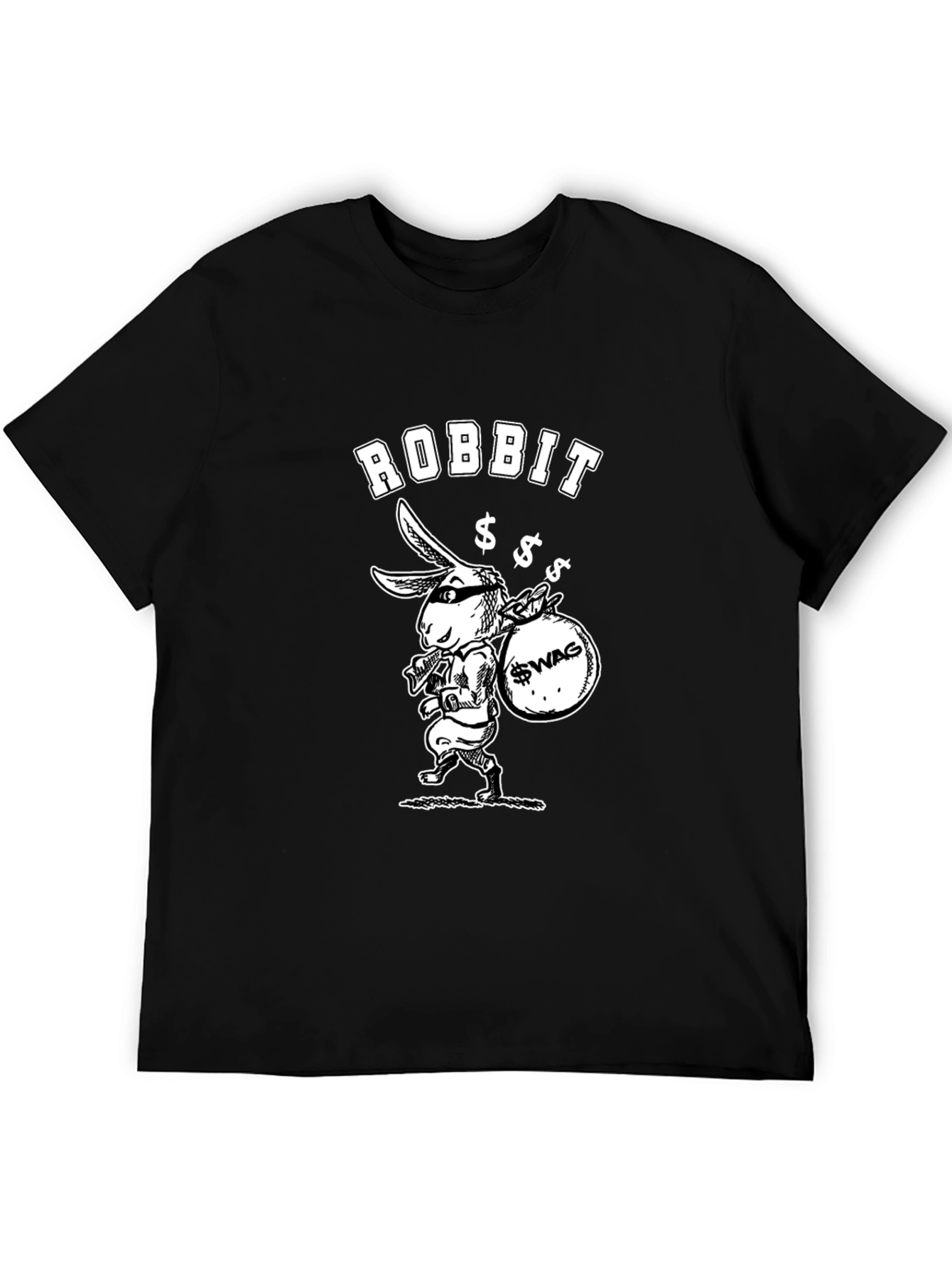 Robbit Swag Graphic T-Shirt - Black