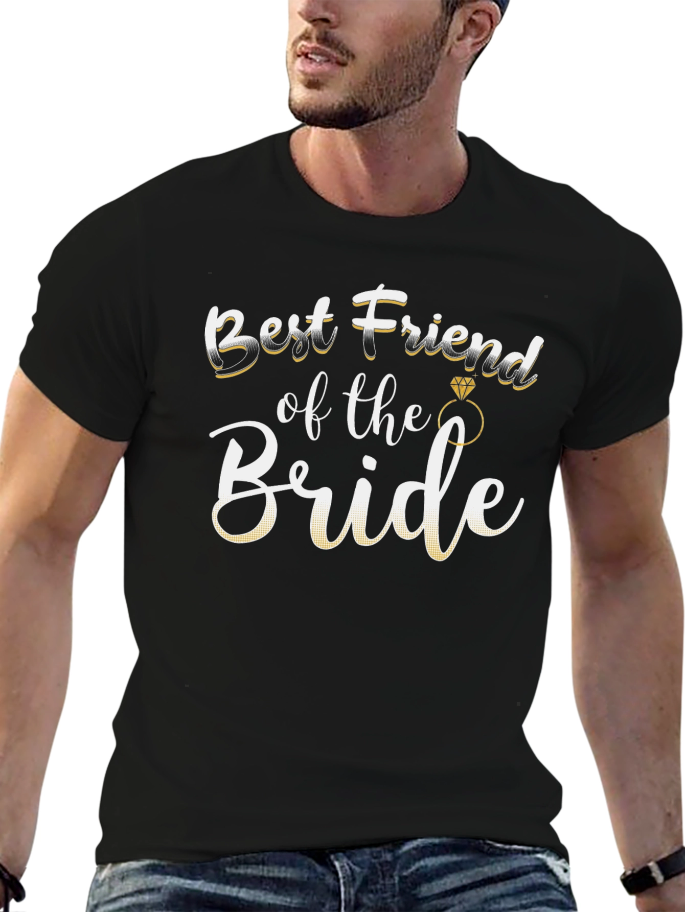 Best Friend of the Bride T-Shirt - Black