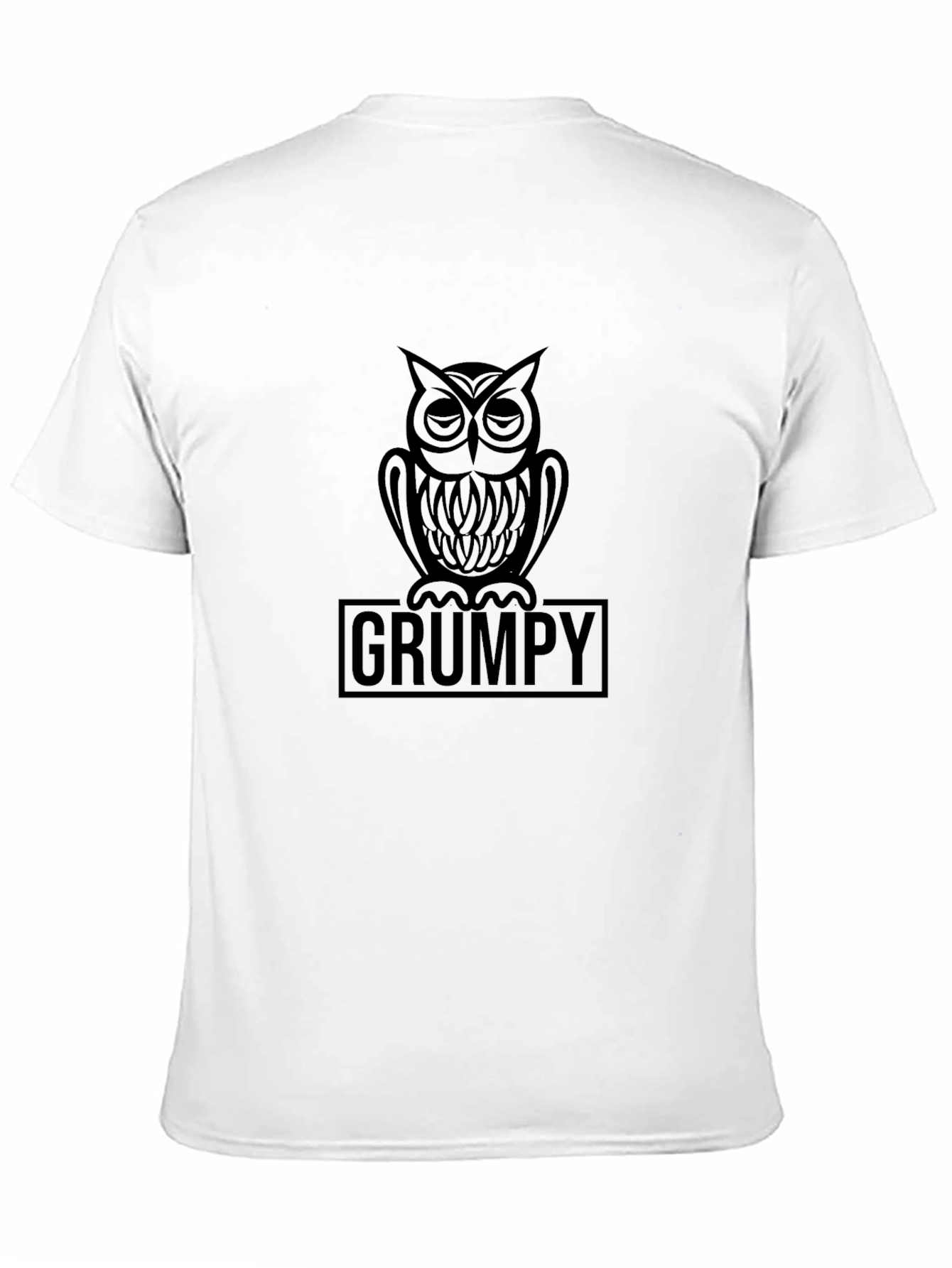 Grumpy Owl Graphic T-Shirt - Mens Black Tee