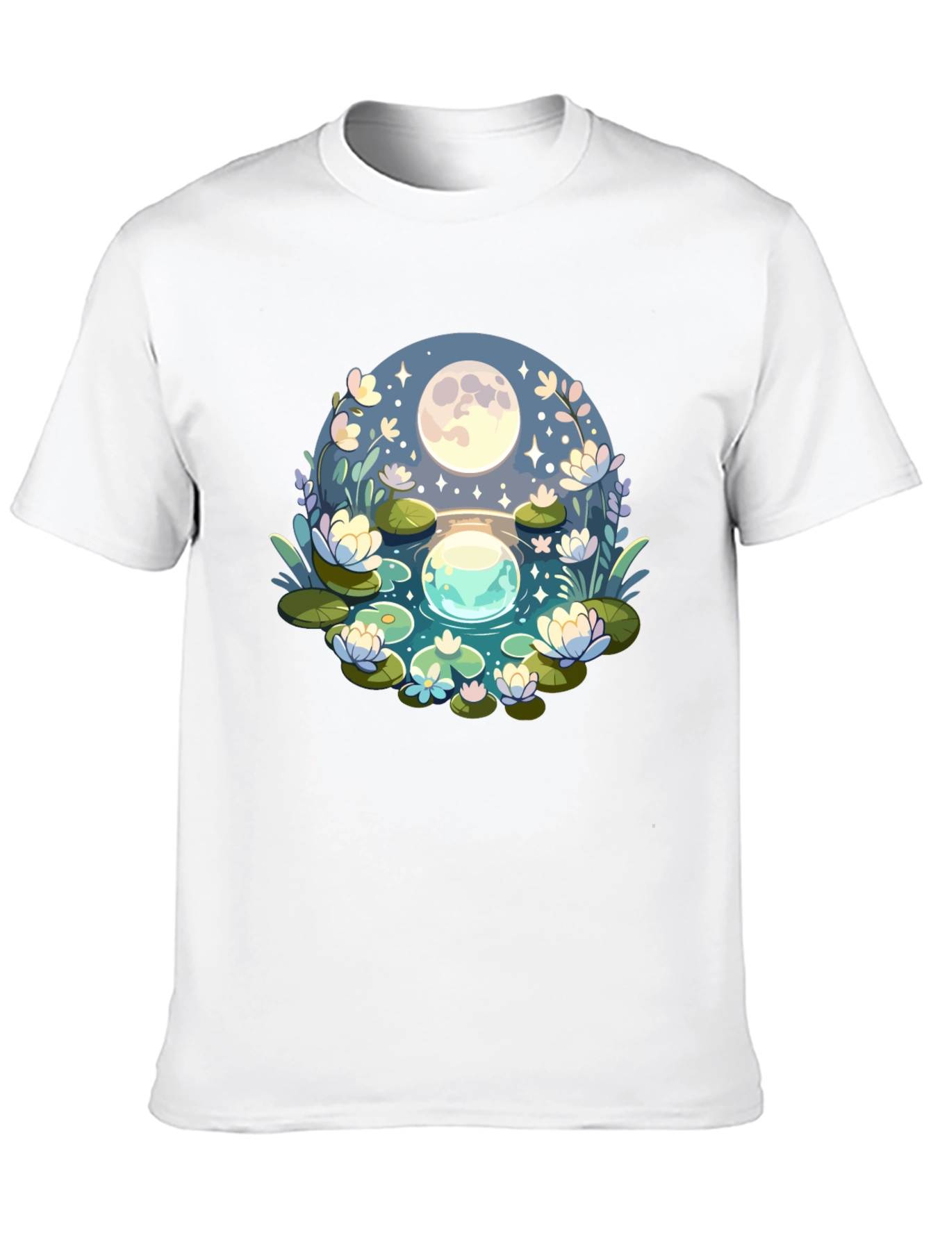 Magical Moonlit Pond Graphic Tee