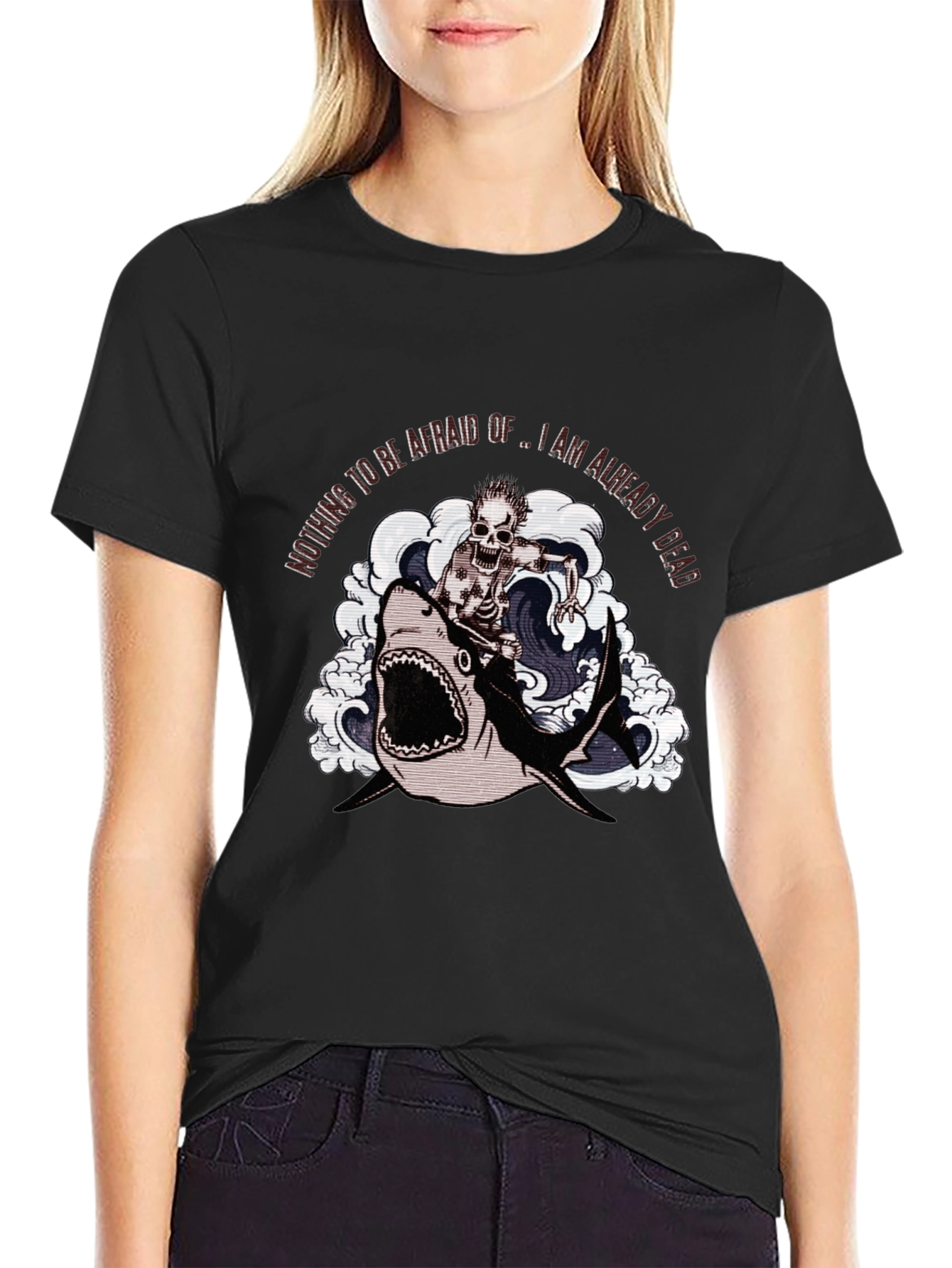 Shark Skeleton Rider Graphic Tee