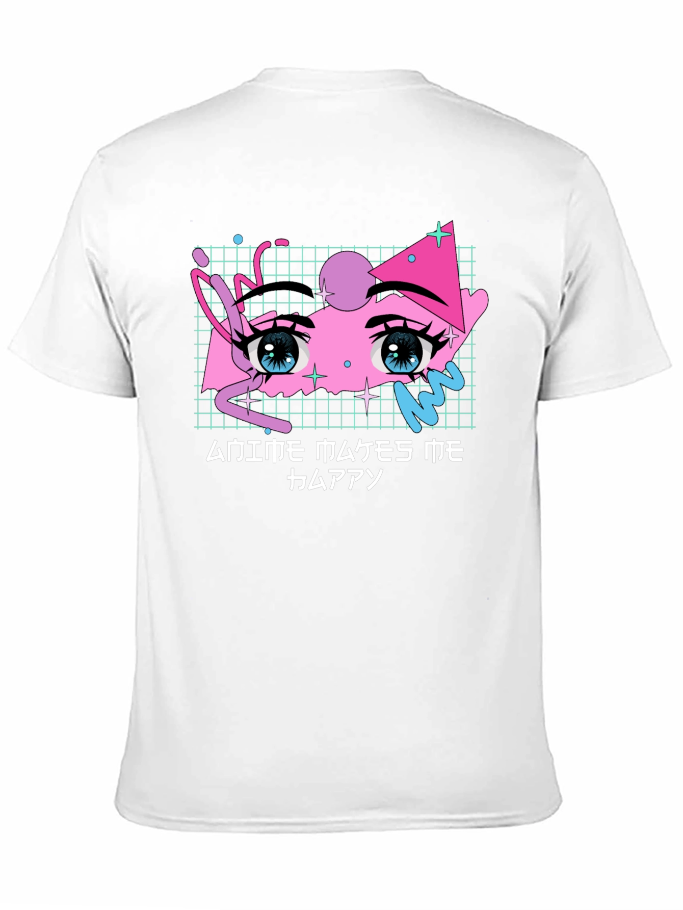 Anime Eyes T-Shirt Vaporwave Aesthetic Black