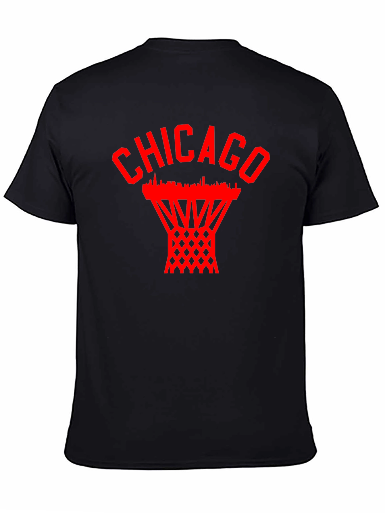 Chicago Basketball Graphic Tee - City Skyline Design