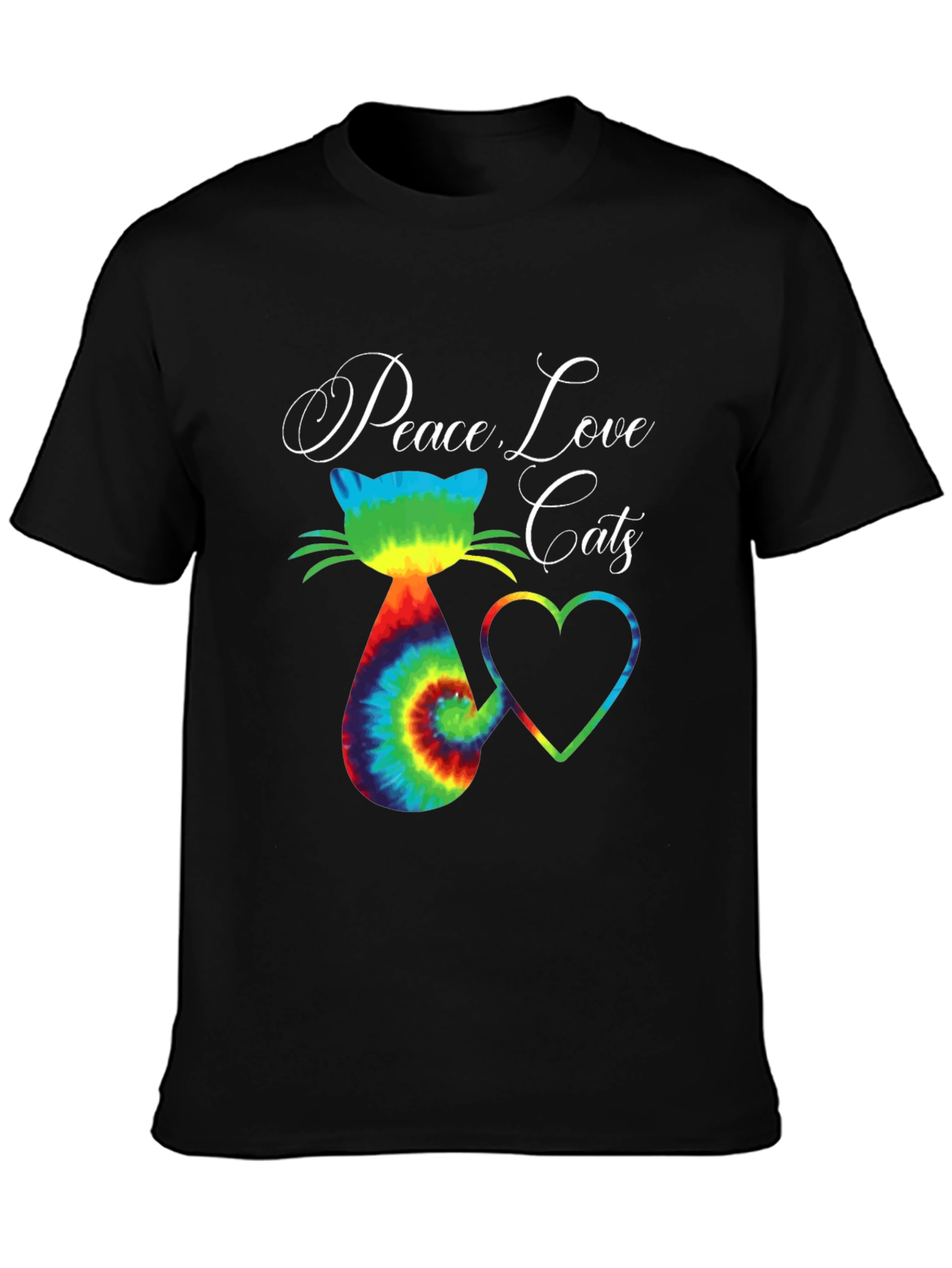 Peace Love Cats Graphic T-Shirt