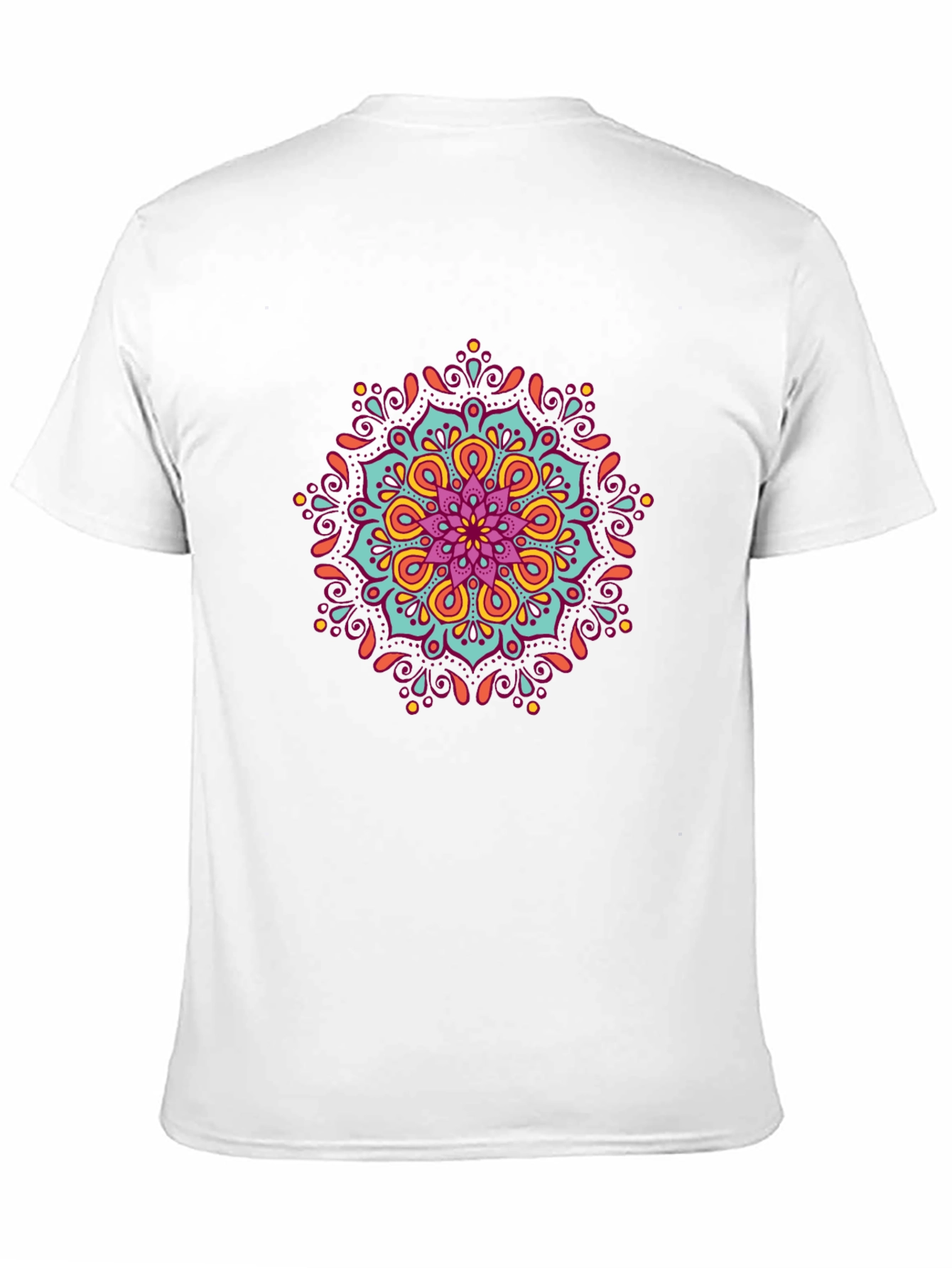 Mandala Print Black T-Shirt - Artistic Casual Wear