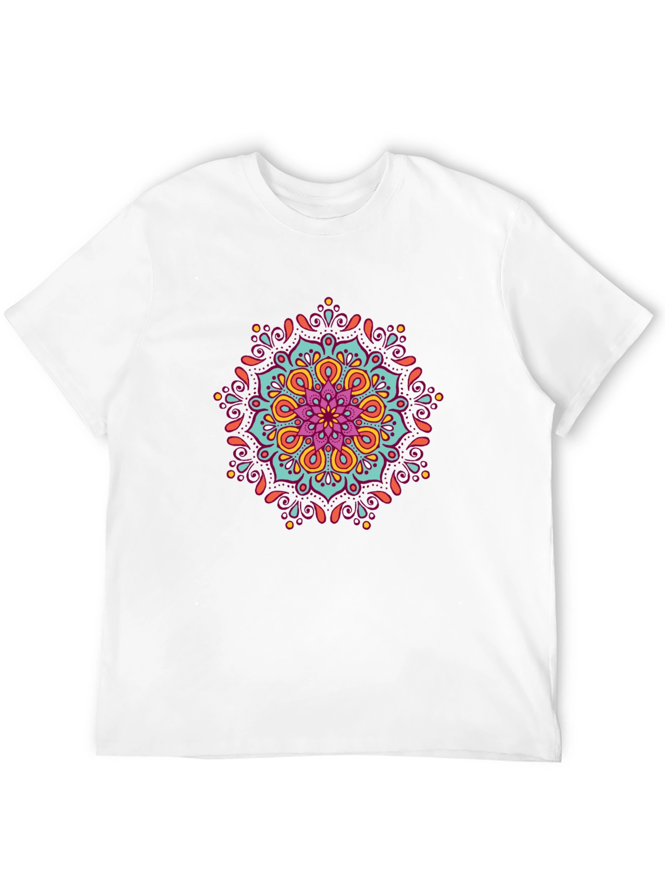 Mandala Print Black T-Shirt - Artistic Casual Wear