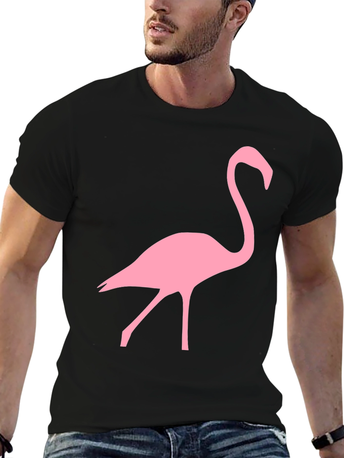 Flamingo Graphic Black T-Shirt