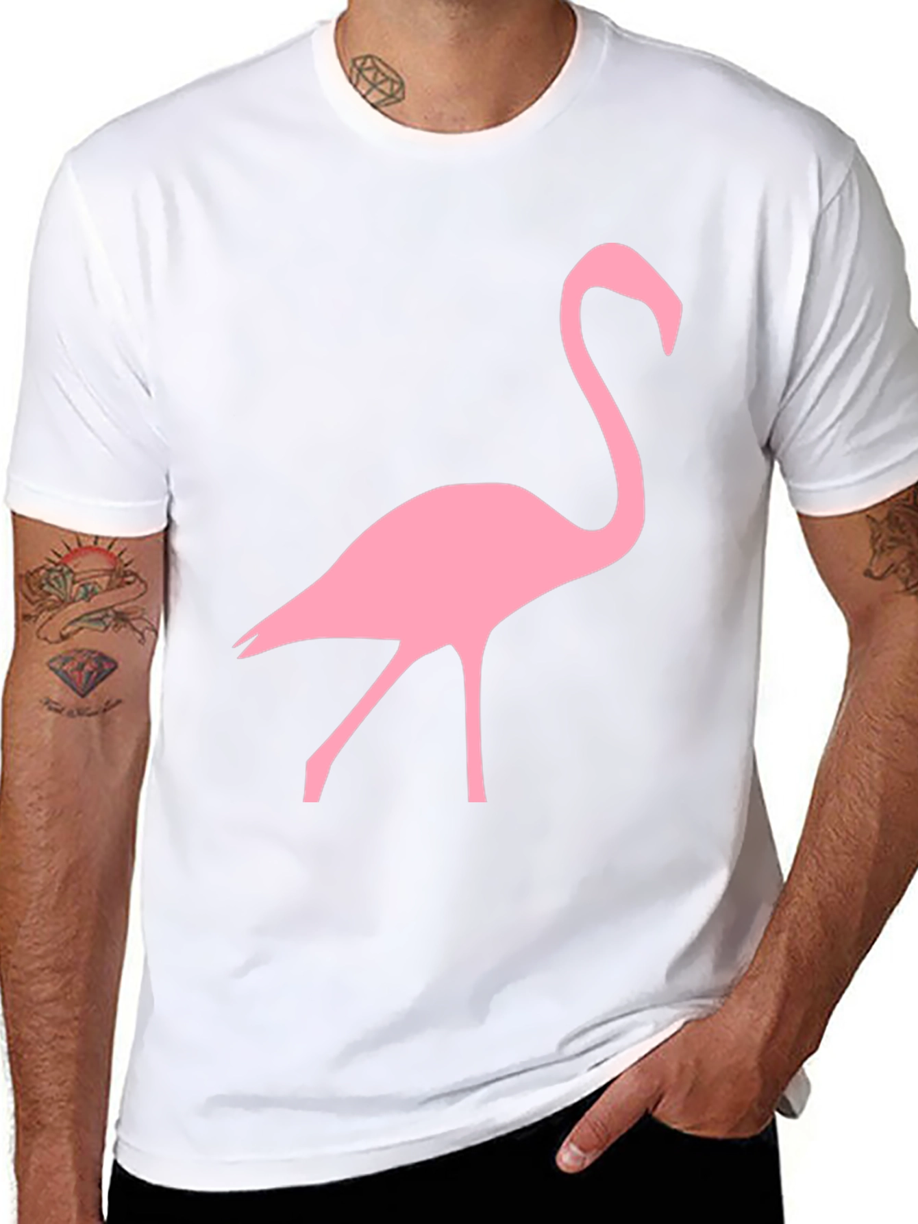 Flamingo Graphic Black T-Shirt