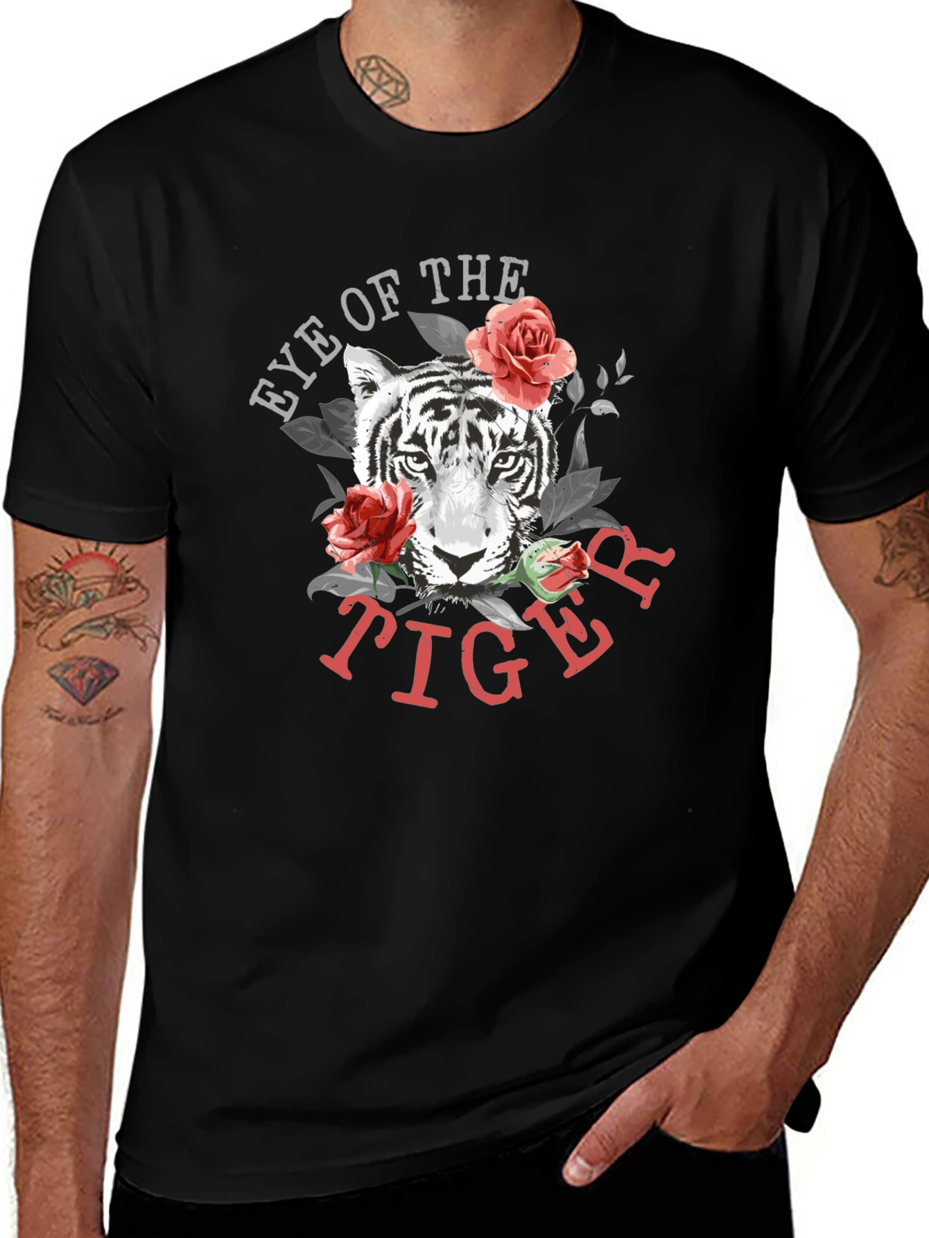 Eye of the Tiger Graphic T-Shirt - Black