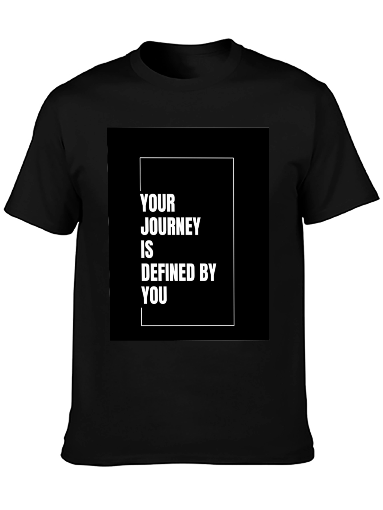 Inspirational Journey Defined by You Black T-Shirt