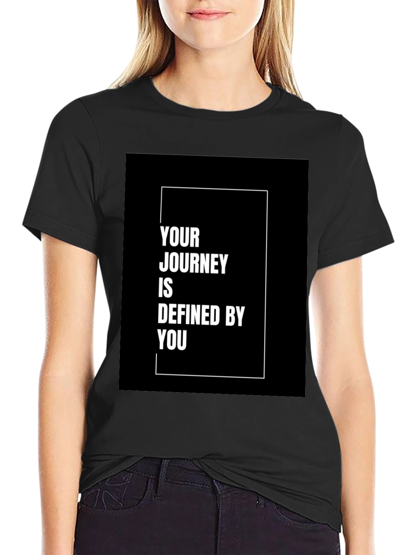 Inspirational Journey Defined by You Black T-Shirt