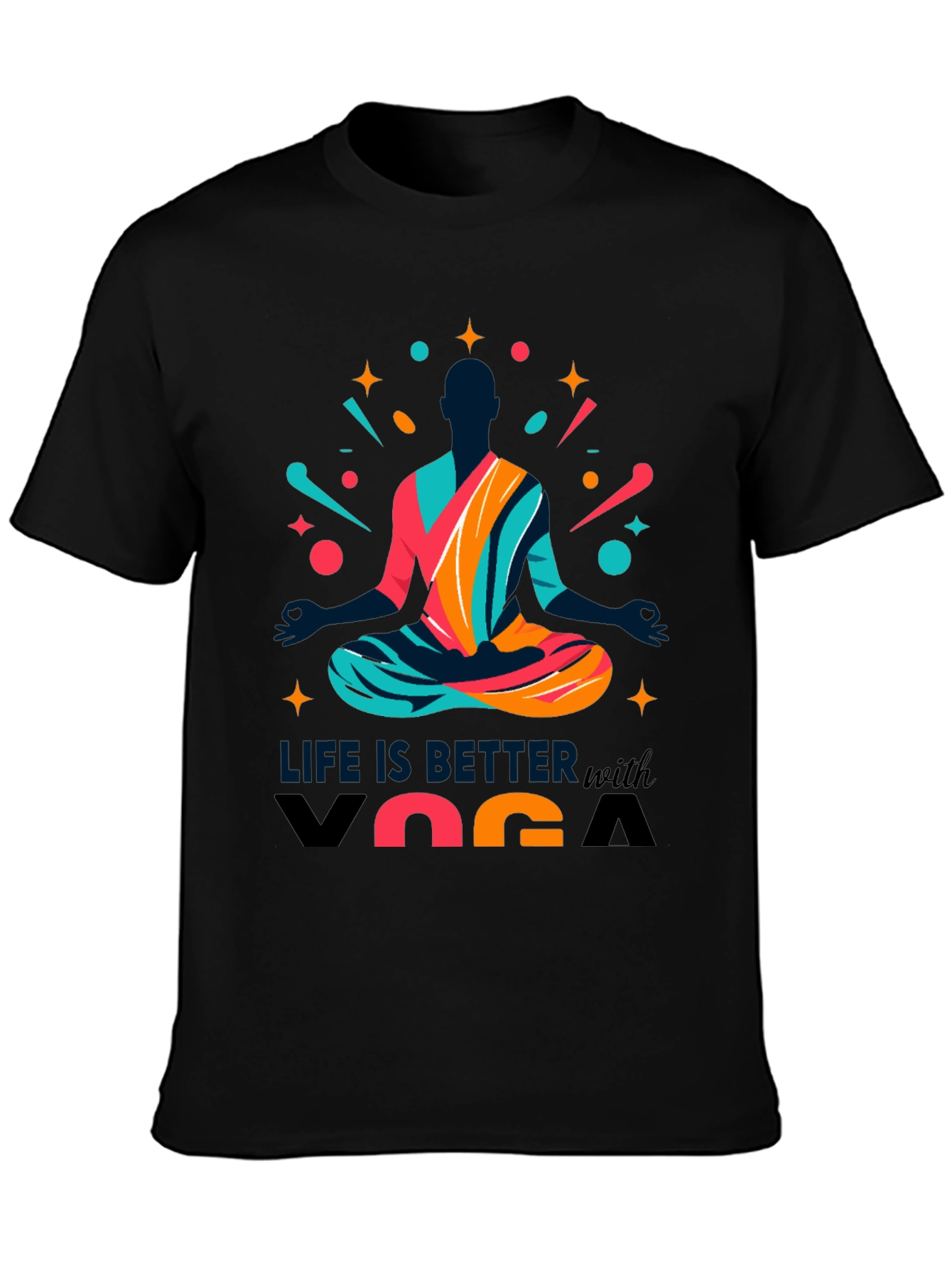 Life is Better with Yoga Mens Graphic Tee