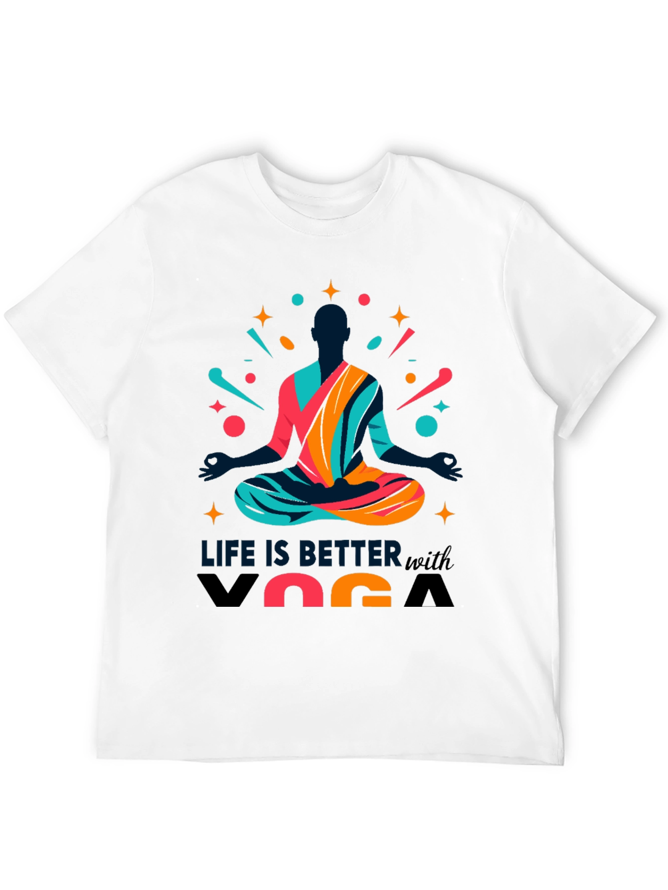 Life is Better with Yoga Mens Graphic Tee